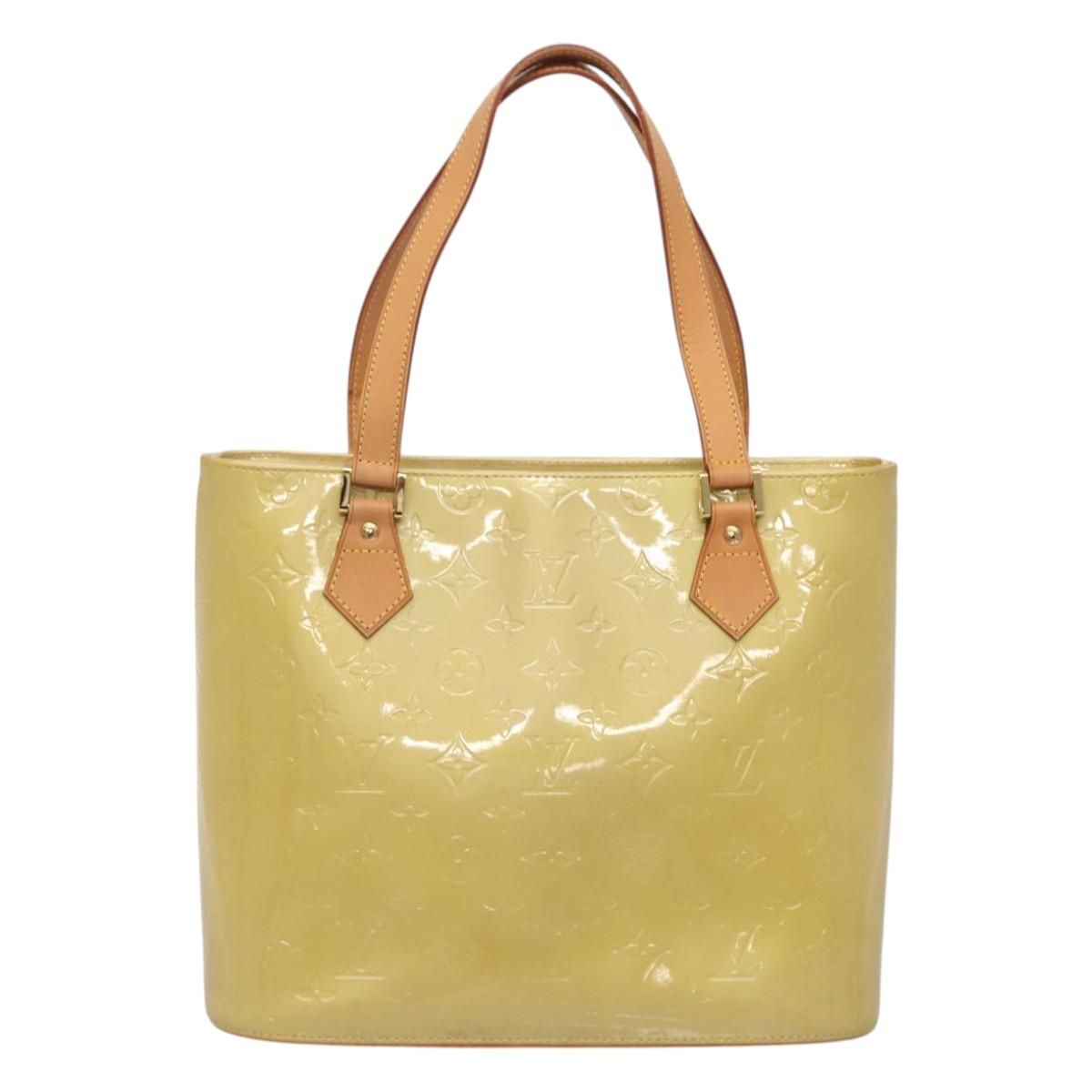 Louis Vuitton Vernis Houston Hand Bag Beige M 91004 Lv Auth