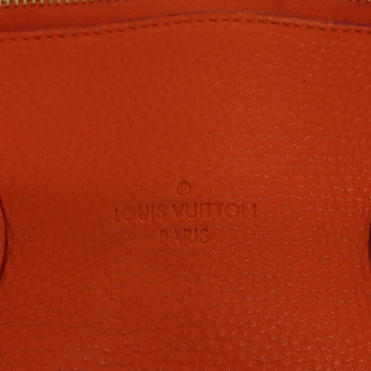 Louis Vuitton Suhari Lockit Pm Hand Bag Taurillon Leather Orange Lv Auth