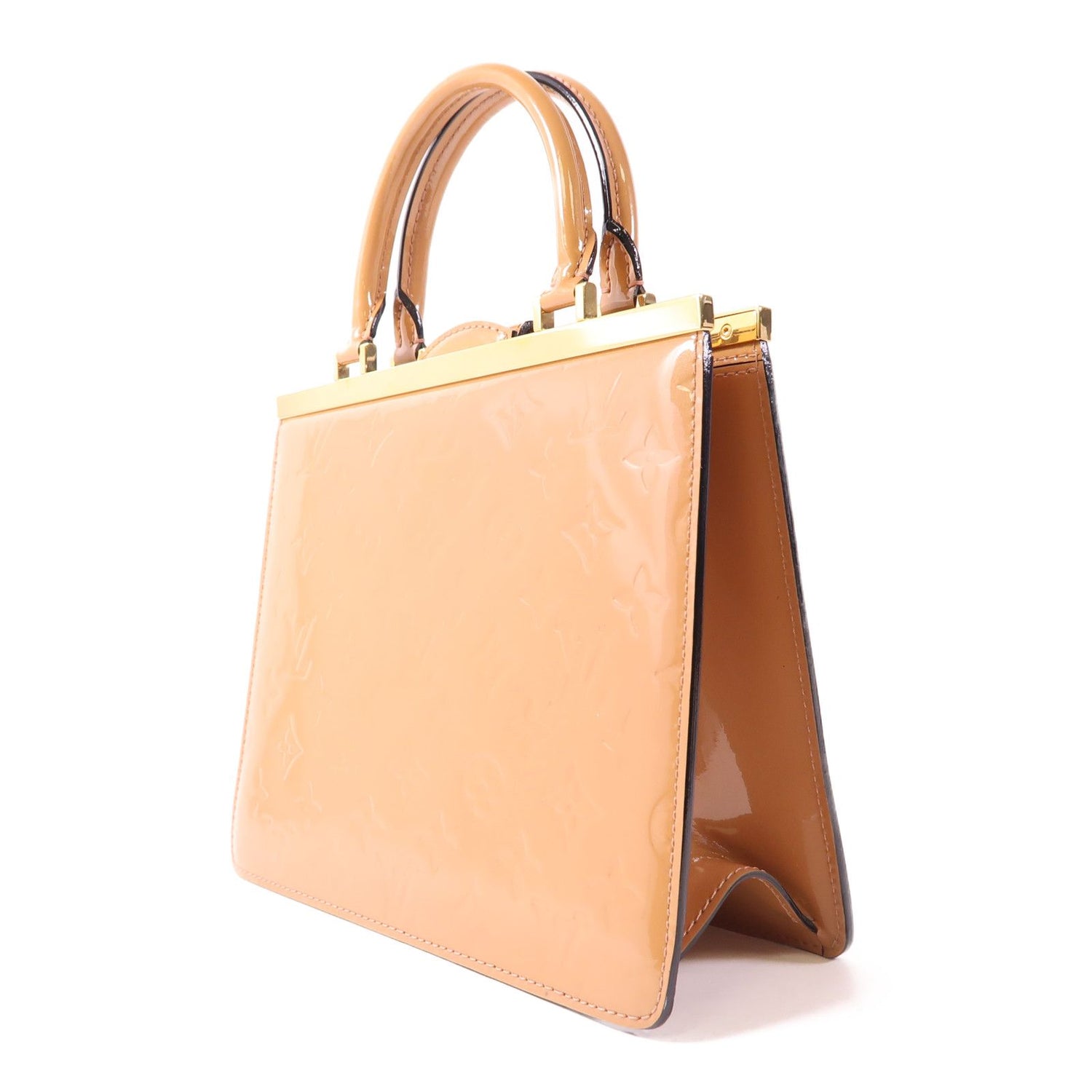 Louis Vuitton Lacquered Leather Deesse Pm Kinpaku Handmade Bag Beige Handbag M 91596
