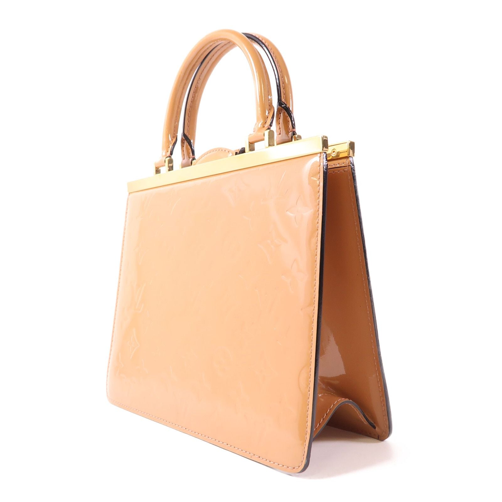 Louis Vuitton Lacquered Leather Deesse Pm Kinpaku Handmade Bag Beige Handbag M 91596