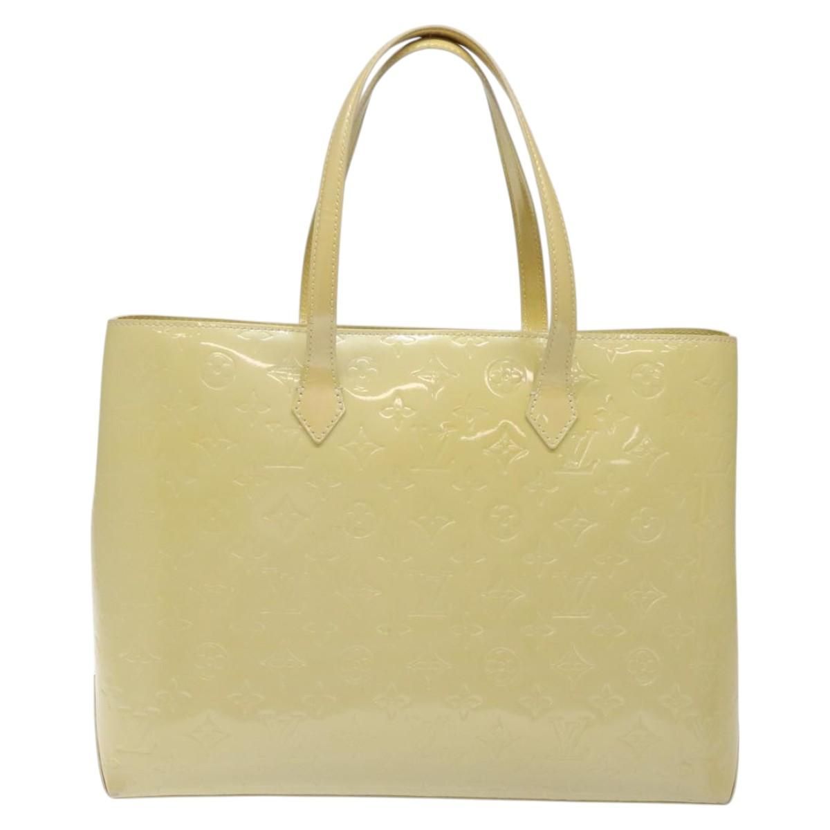 Louis Vuitton Vernis Wilshire Mm Hand Bag Broncorail M 91441 Auth
