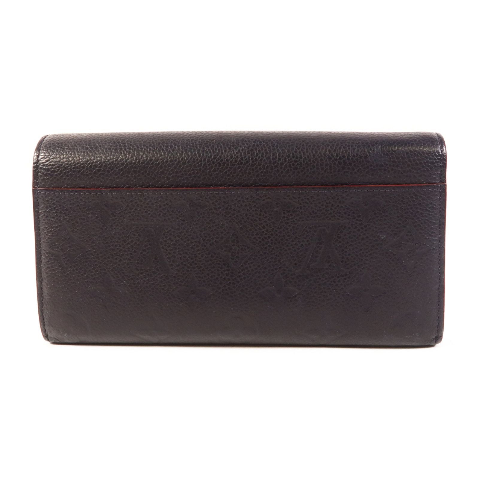 Louis Vuitton Empreinte Sarah Long Wallet Navy Blue Bifoldpurse M 61182