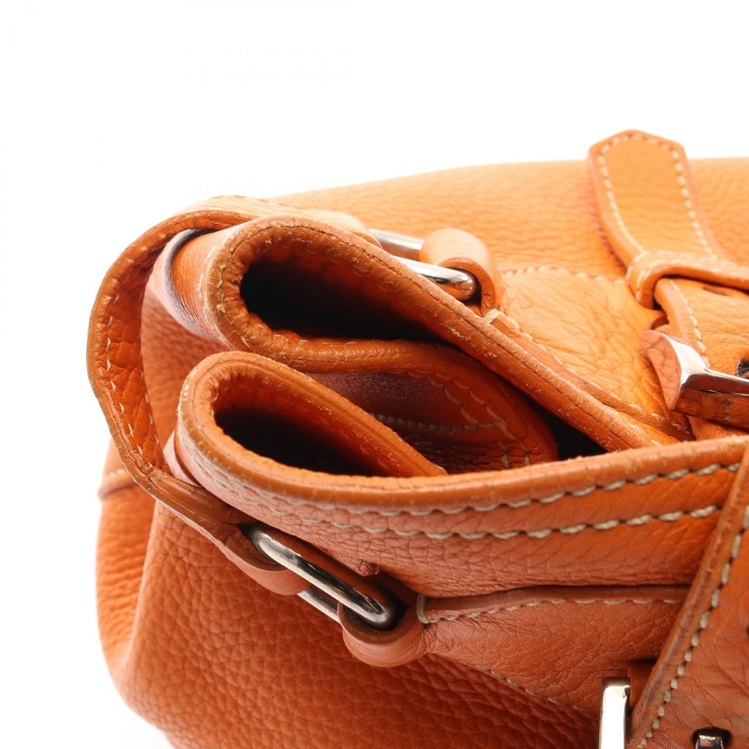 Prada Tote Bag Orange Leather