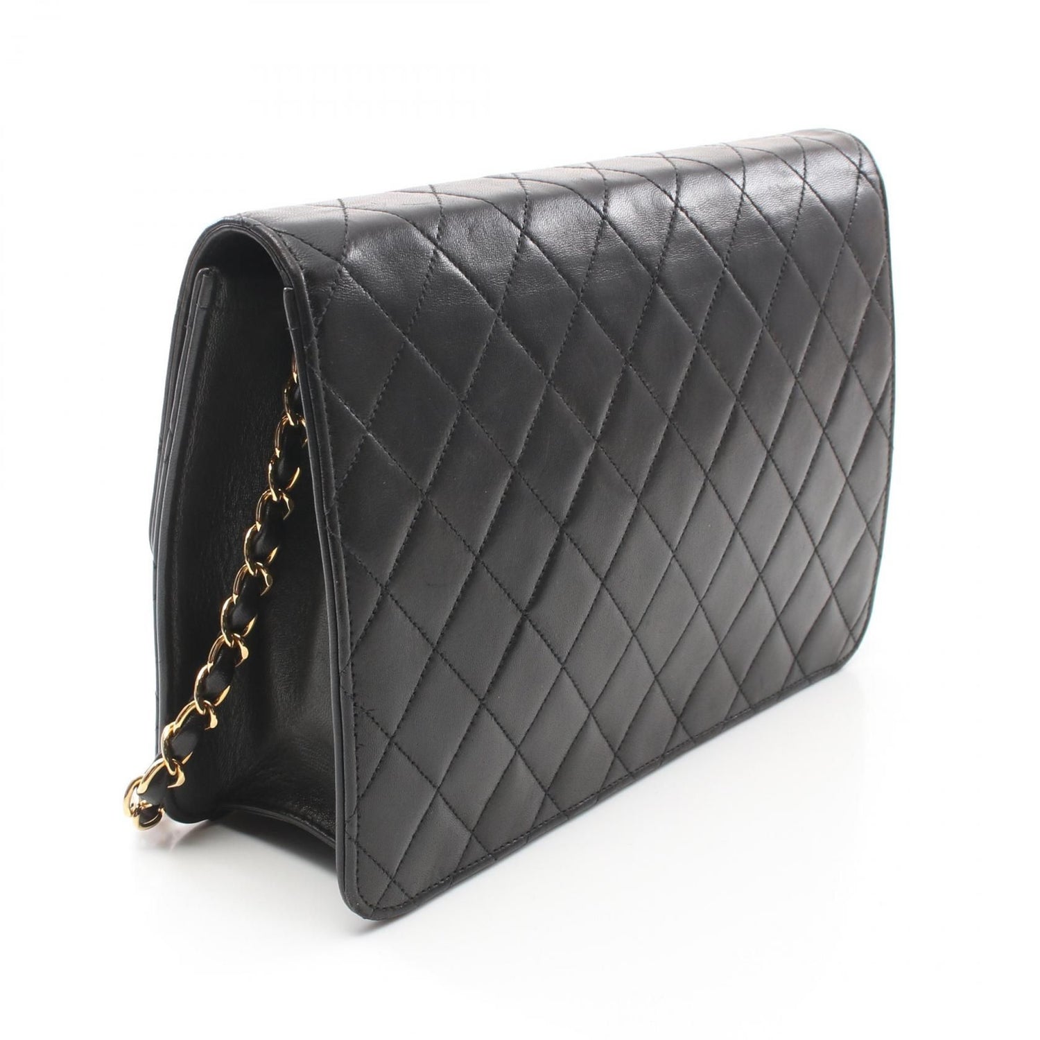Chanel Lambskin Quilted Medium Single Flap Black