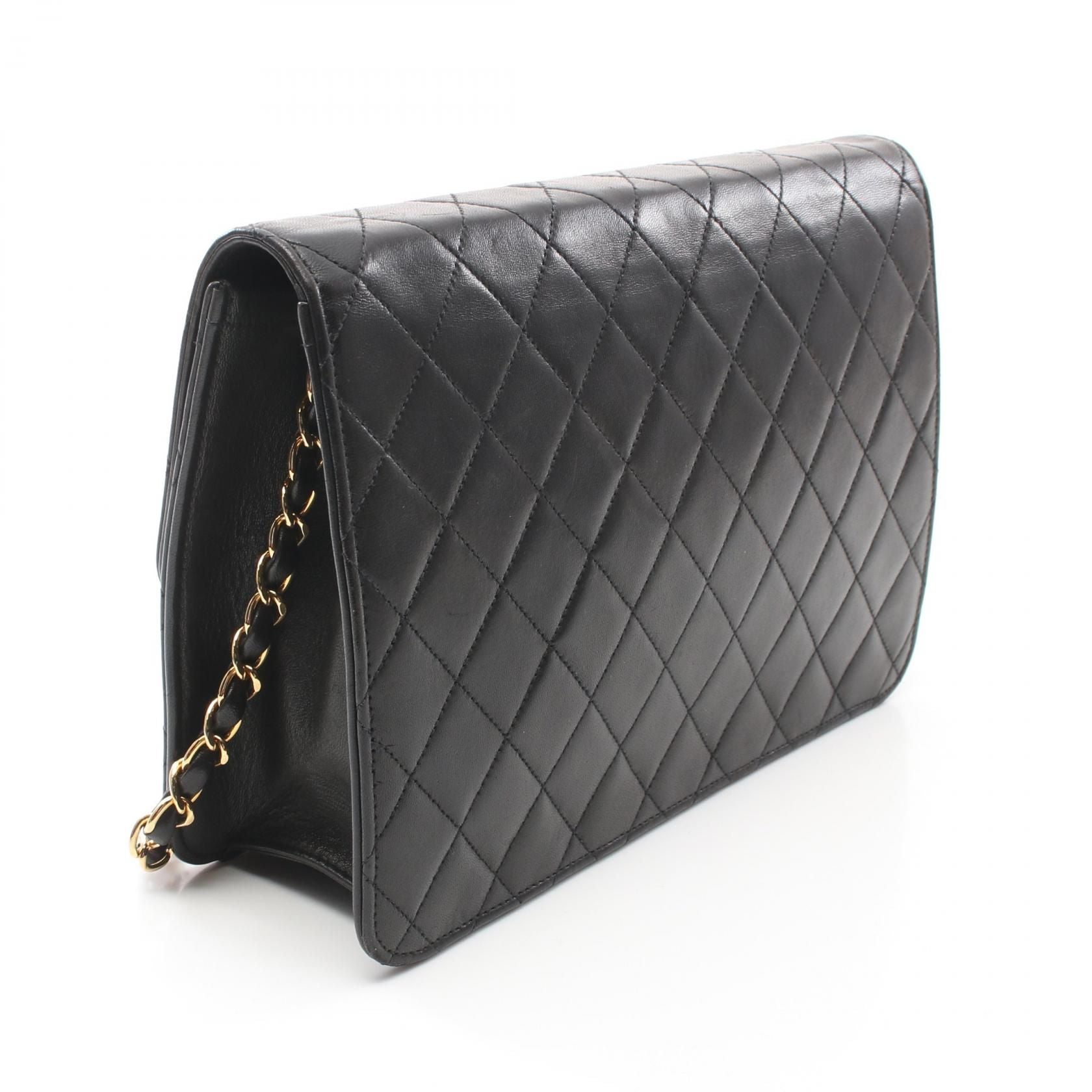 Chanel Lambskin Quilted Medium Single Flap Black