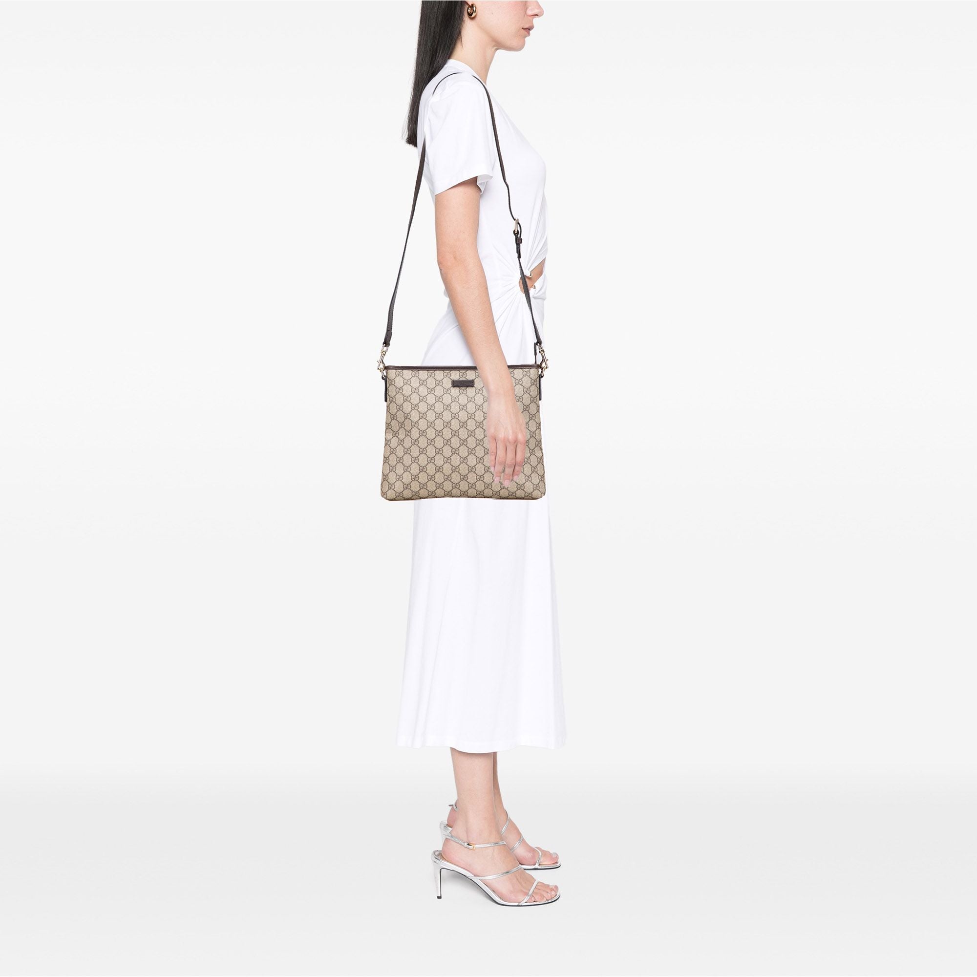 Gucci GG Supreme Crossbody Brown