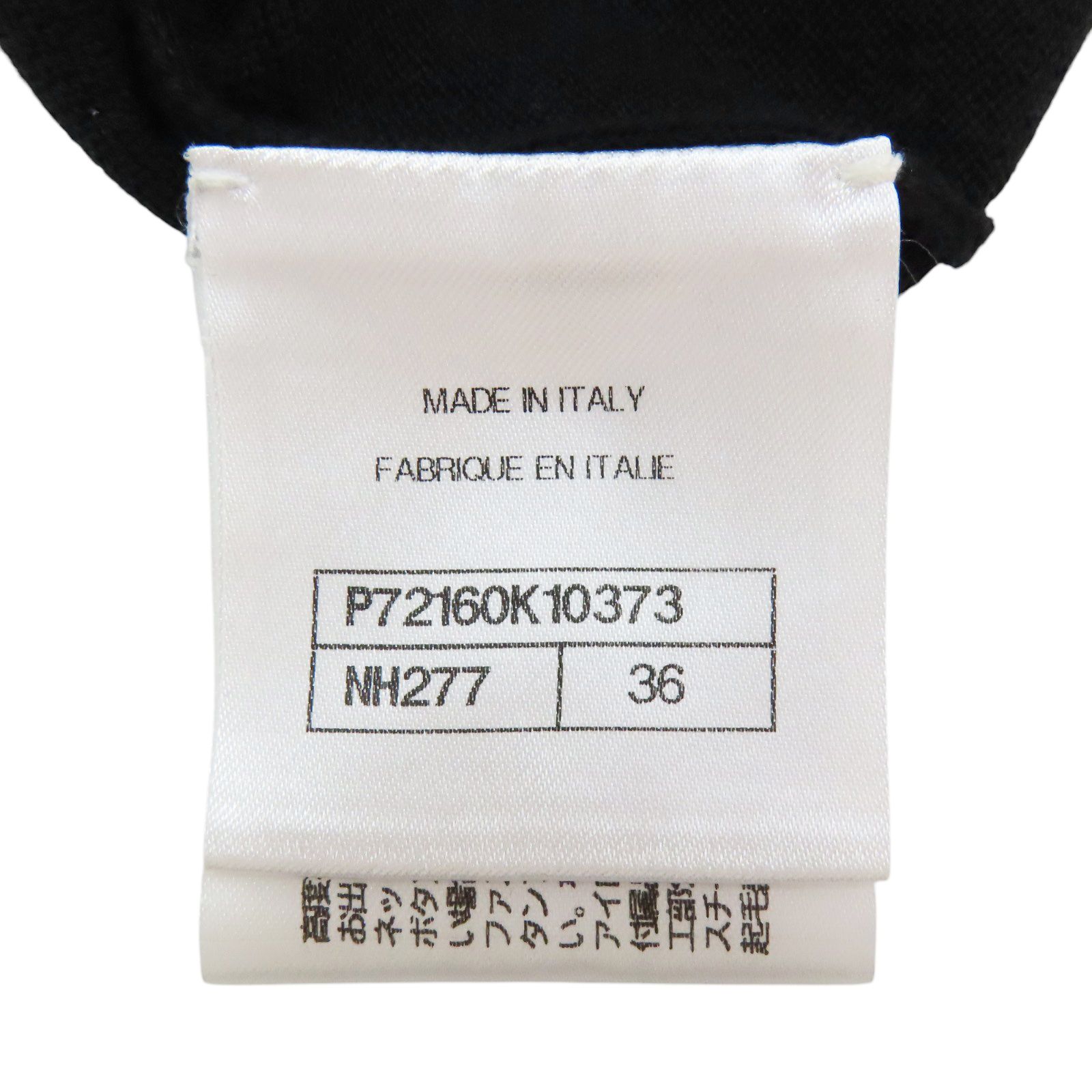 Chanel Short Sleeve T-shirt Black Cotton 36