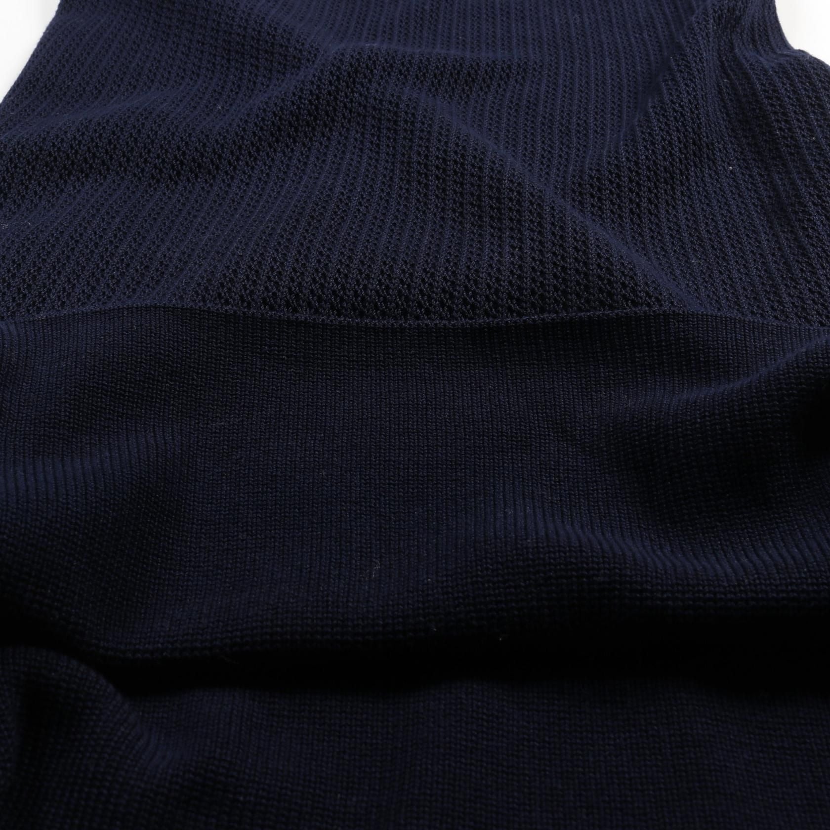 Chanel Navy Black White Coco Mark Dress Cotton P 43319