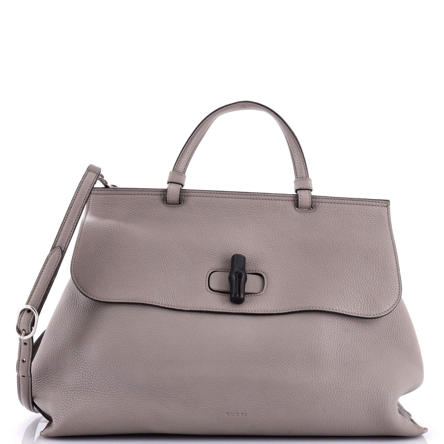 Gucci Bamboo Daily Top Handle Bag Leather Large