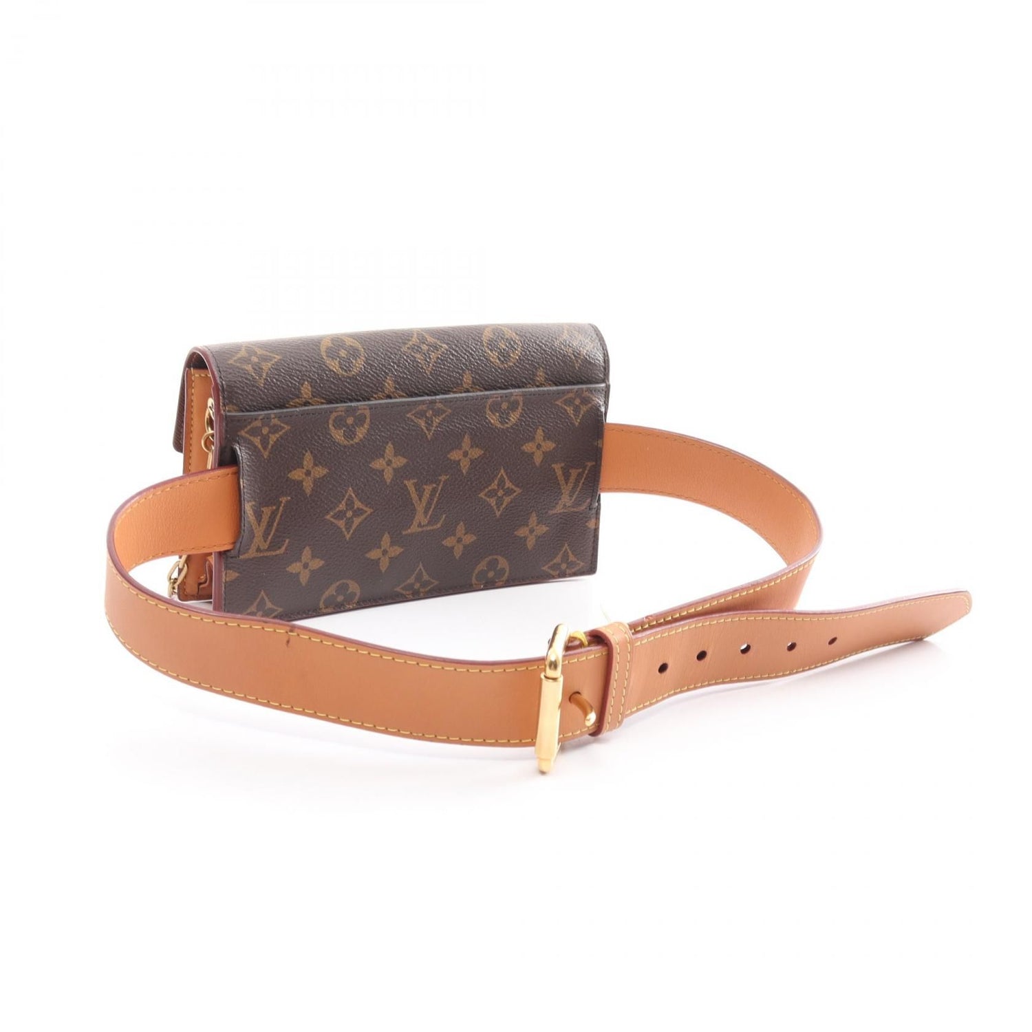 Louis Vuitton S-lock Belt Pouch Pm Monogram Brown Waist Bag Body Bag M 44667