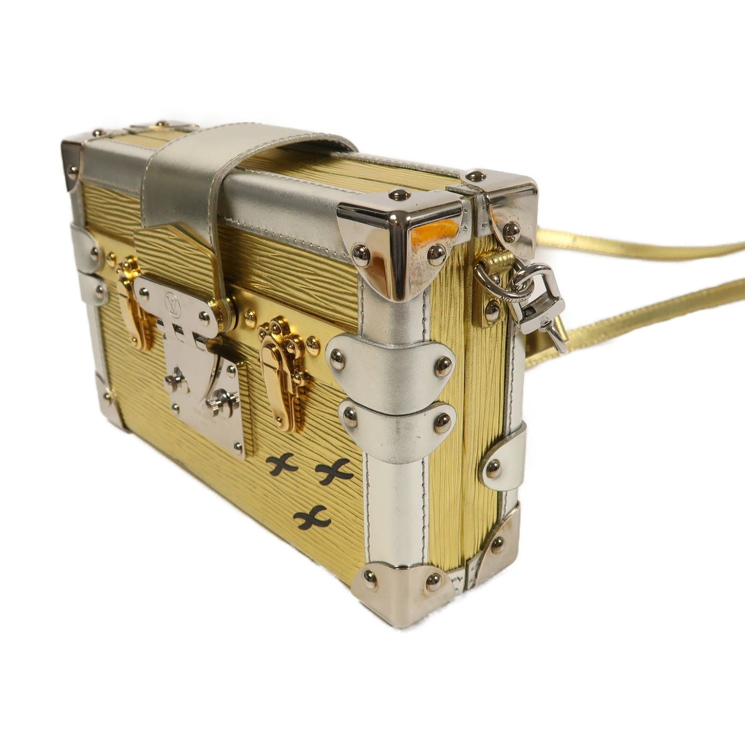 Louis Vuitton Epi/kinpu Petite Malle Kinpaku/ginpaku Shoulder Back Bag Golden Gold Shoulder Bag M 50017