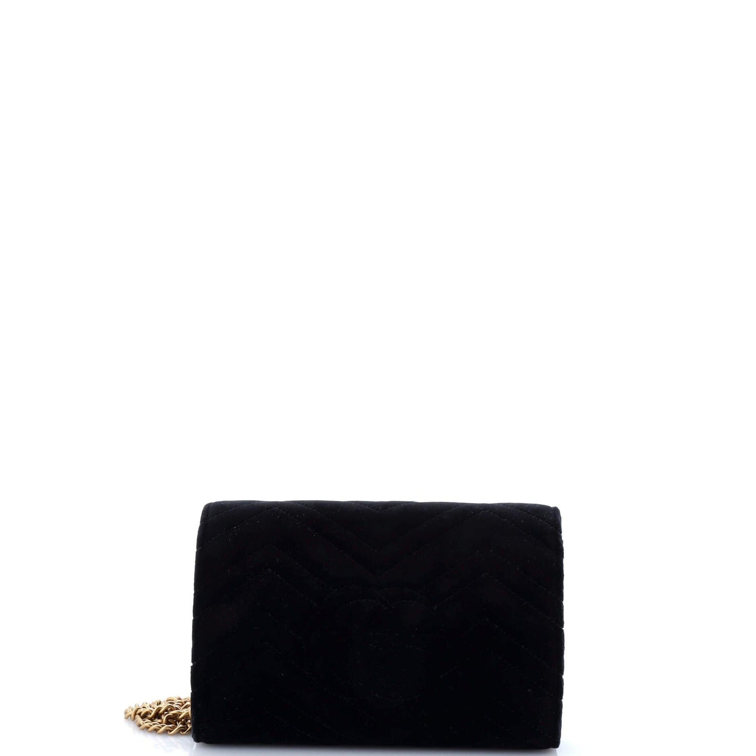 Gucci GG Marmont Chain Wallet Matelasse Velvet Mini