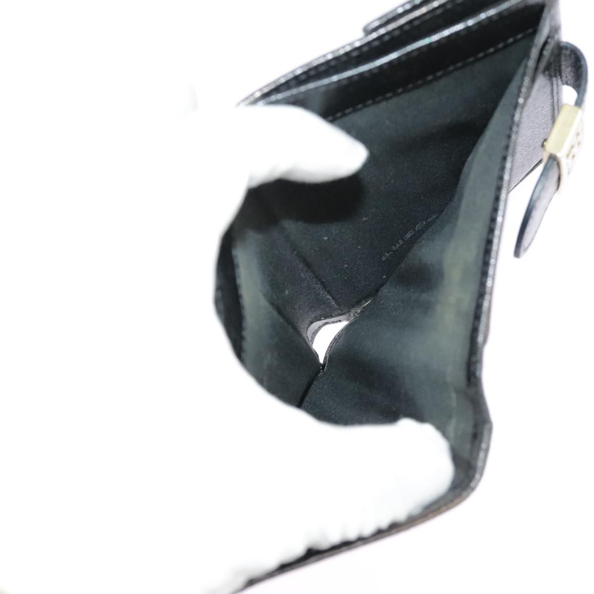 Fendi Wallet Leather Black Auth
