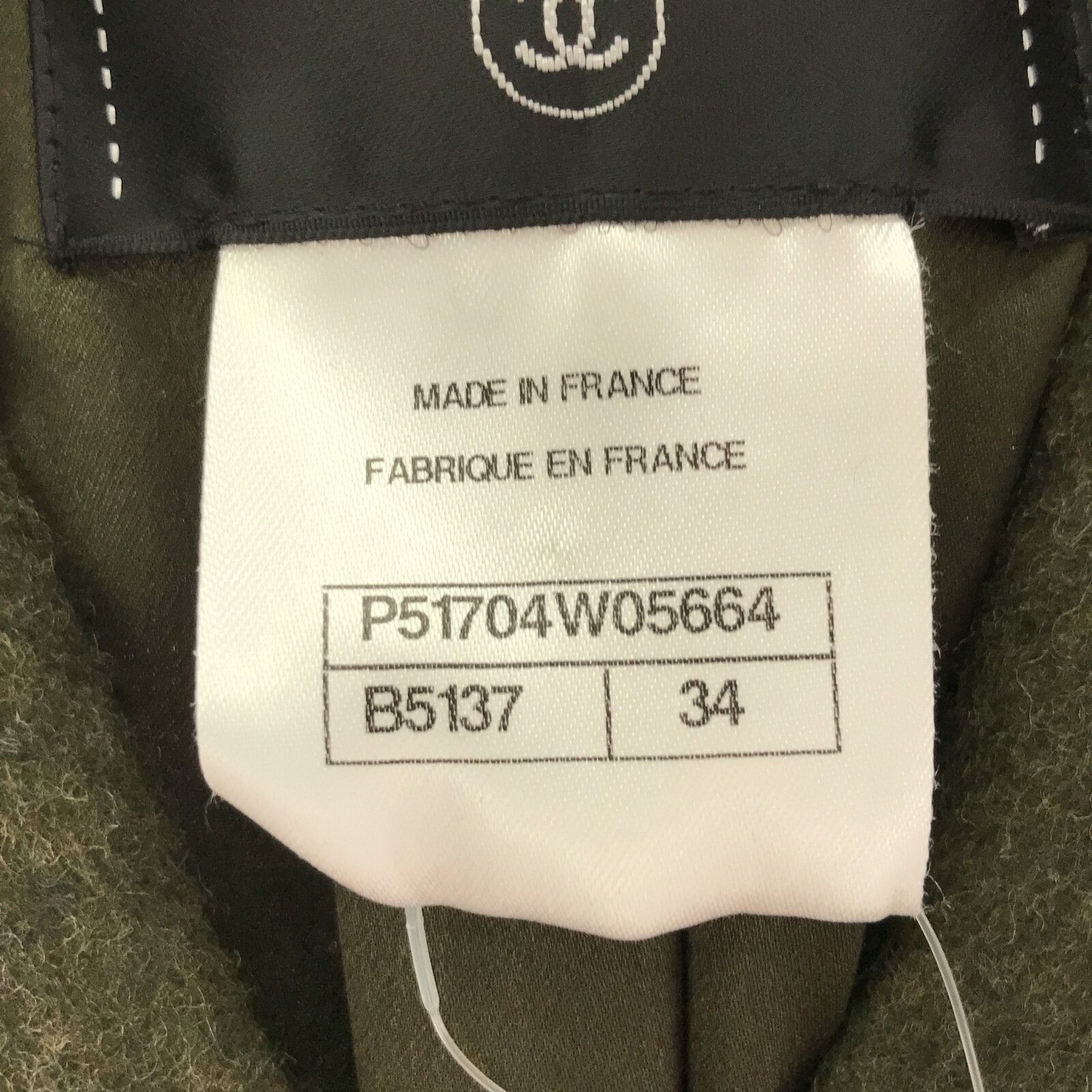 Chanel Green Wool Coat P 517704w 05664