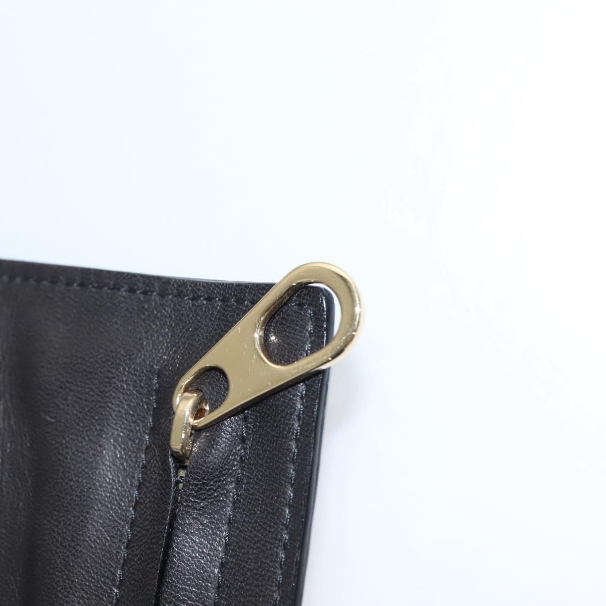 Bottega Veneta Pouch Leather Black Auth