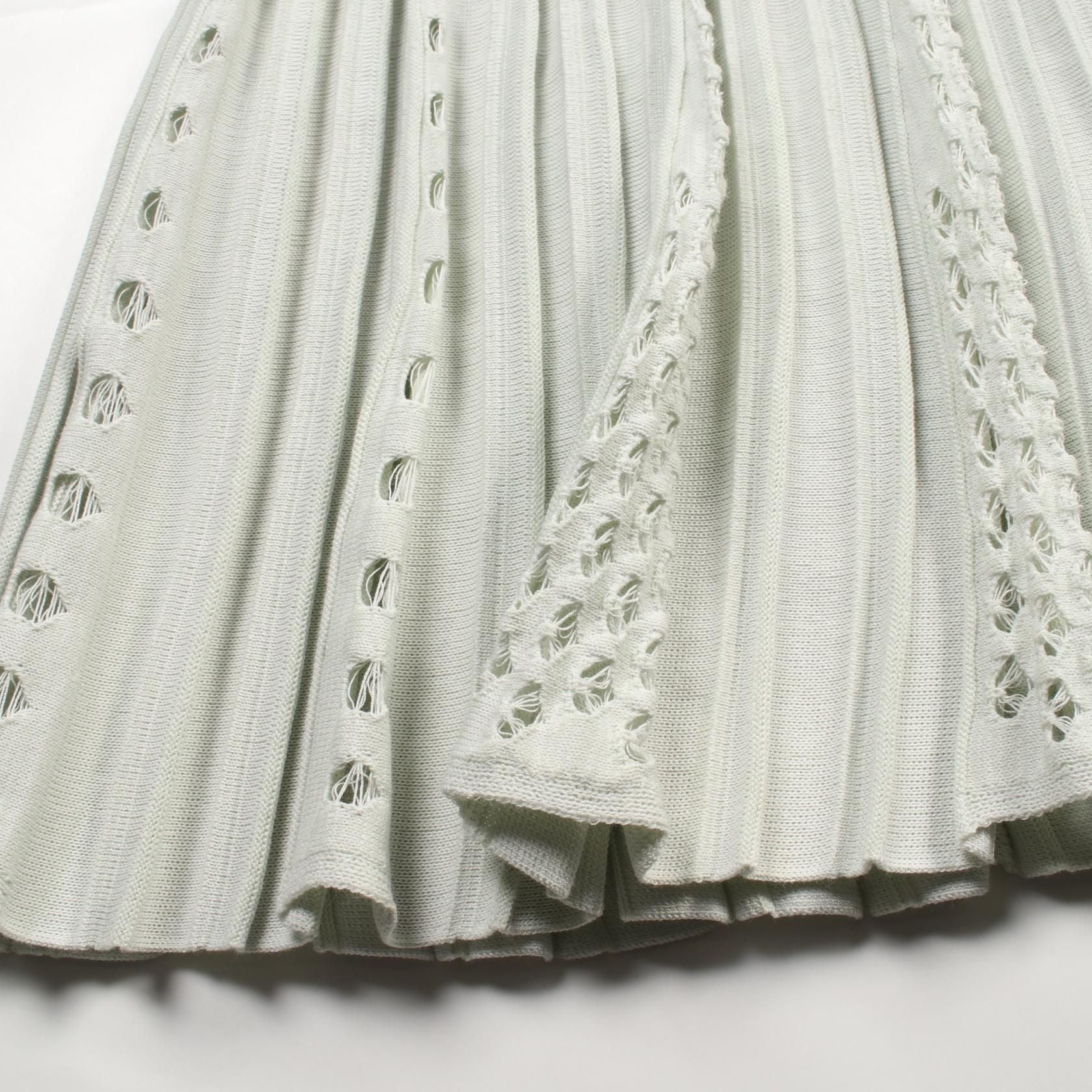 Chanel Coco Mark Pearl Button Dress P 43879k 04503 Cotton Rayon Green