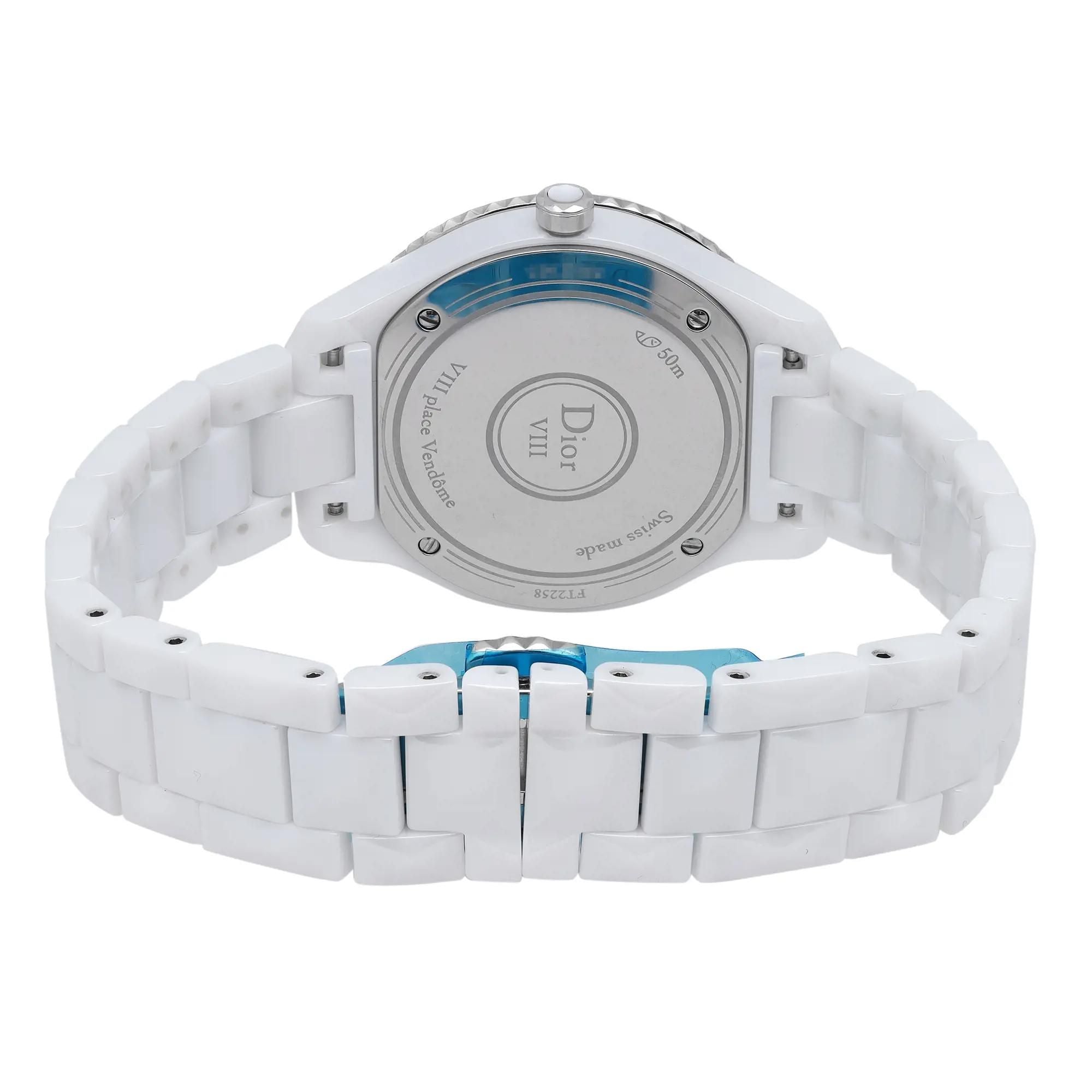 Christian Dior VIII 33mm Ceramic Diamond MOP Dial Ladies Watch CD1231E4C001