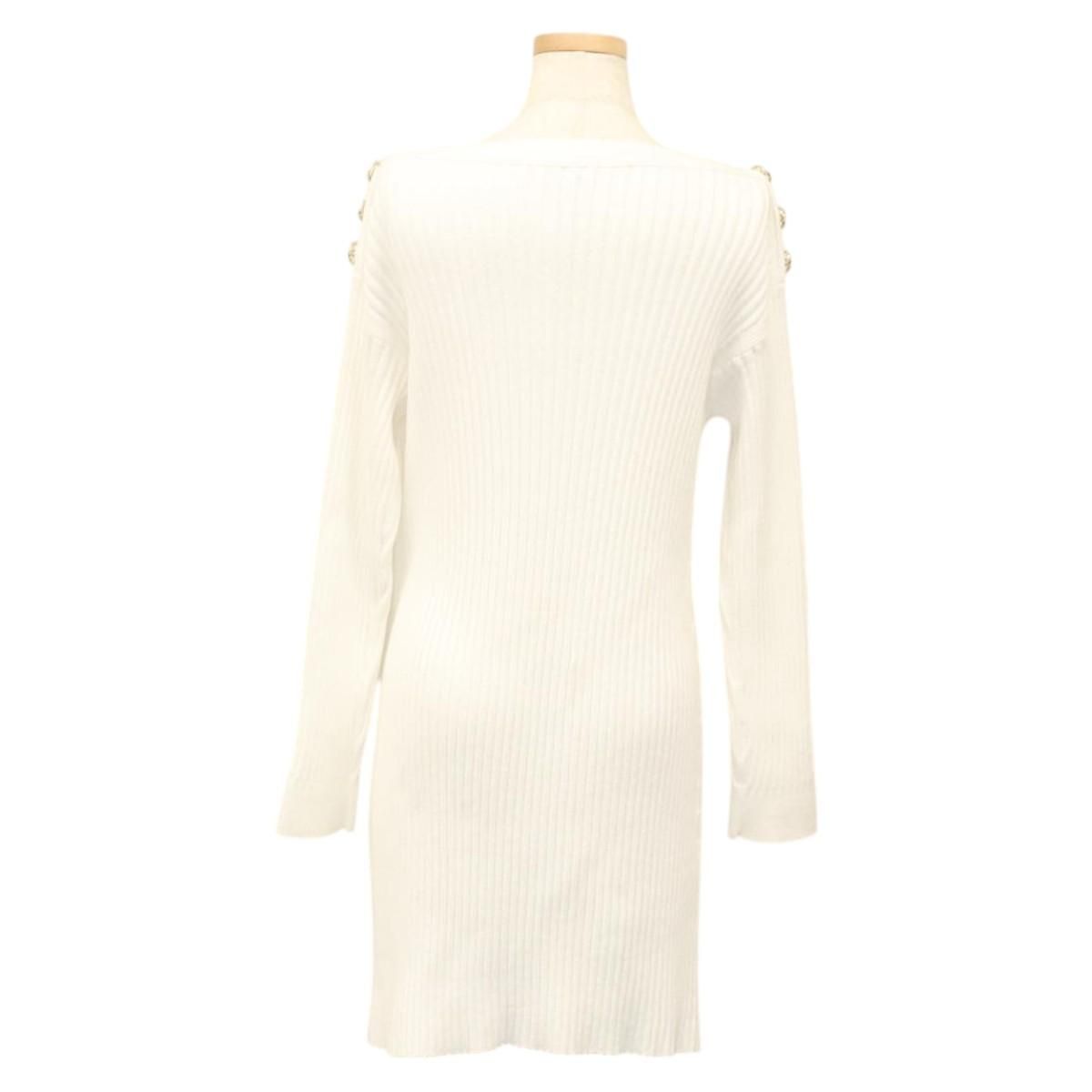 Chanel One Piece Knitted Fabrics White Cc Auth