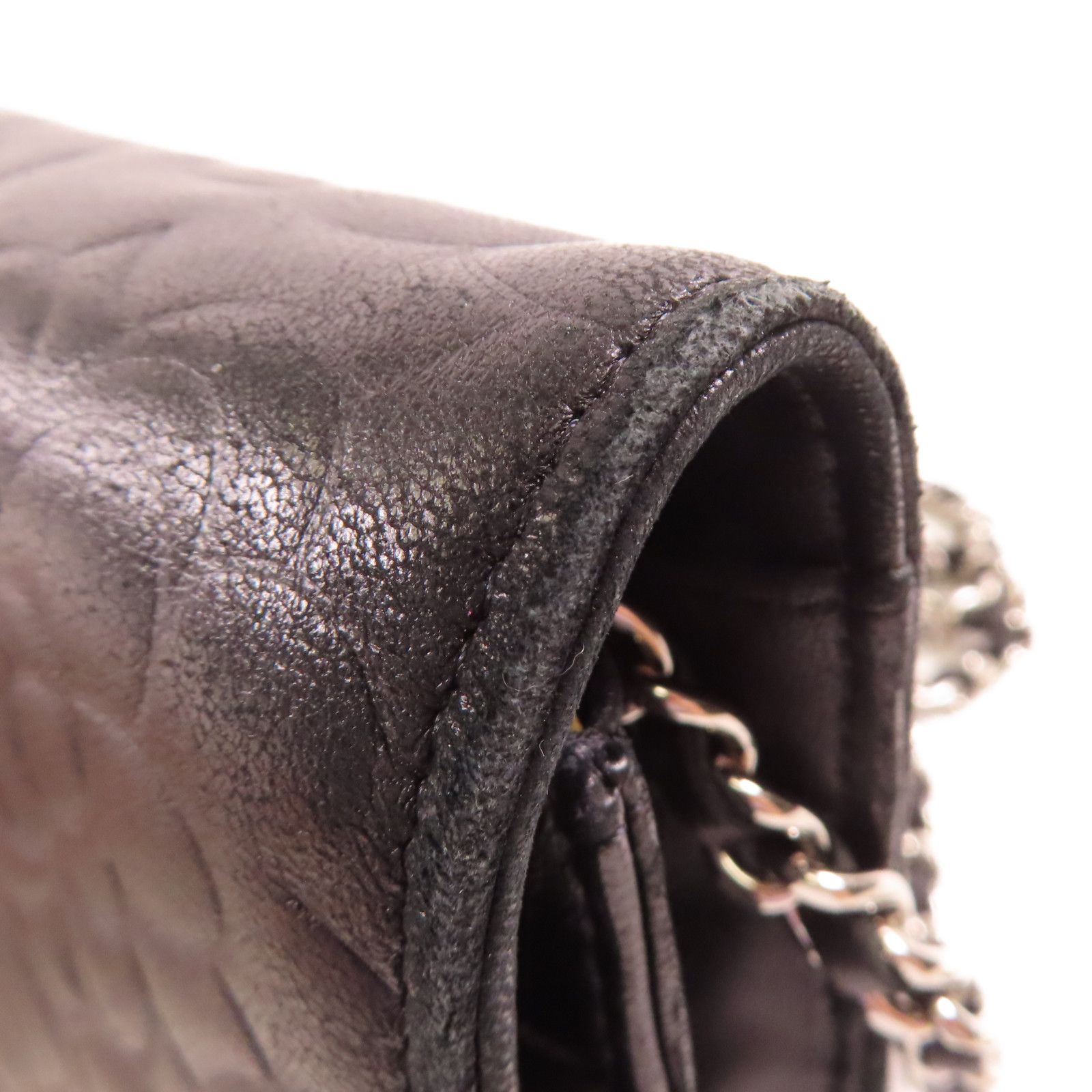 Chanel Lambskin Camellia Embossed Wallet on Chain WOC