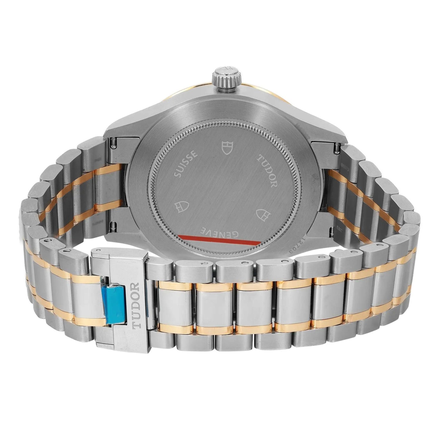 Tudor Style 41mm 18k Yellow Gold Steel Champagne Diamond Dial Men Watch 12703