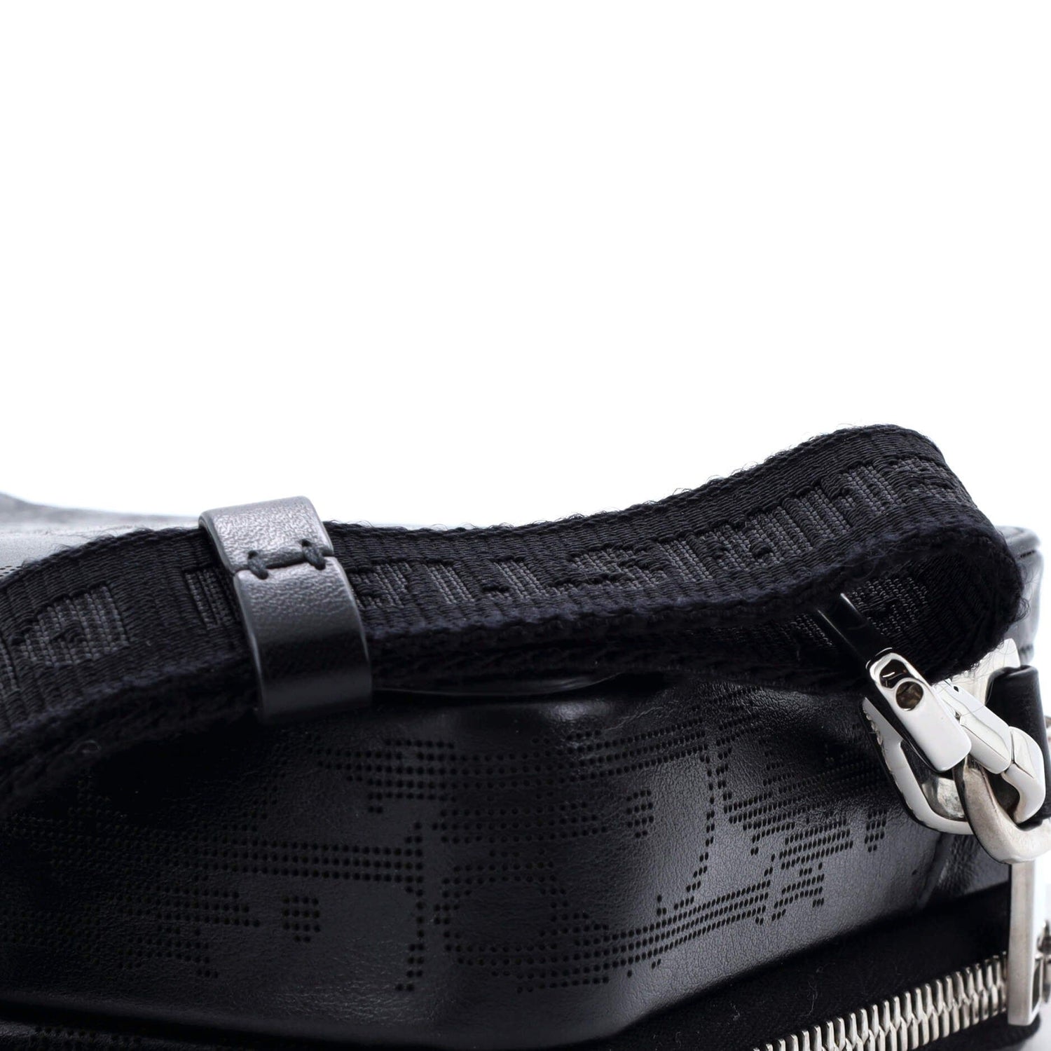 Christian Dior Double Zip Crossbody Pouch Oblique Galaxy Leather