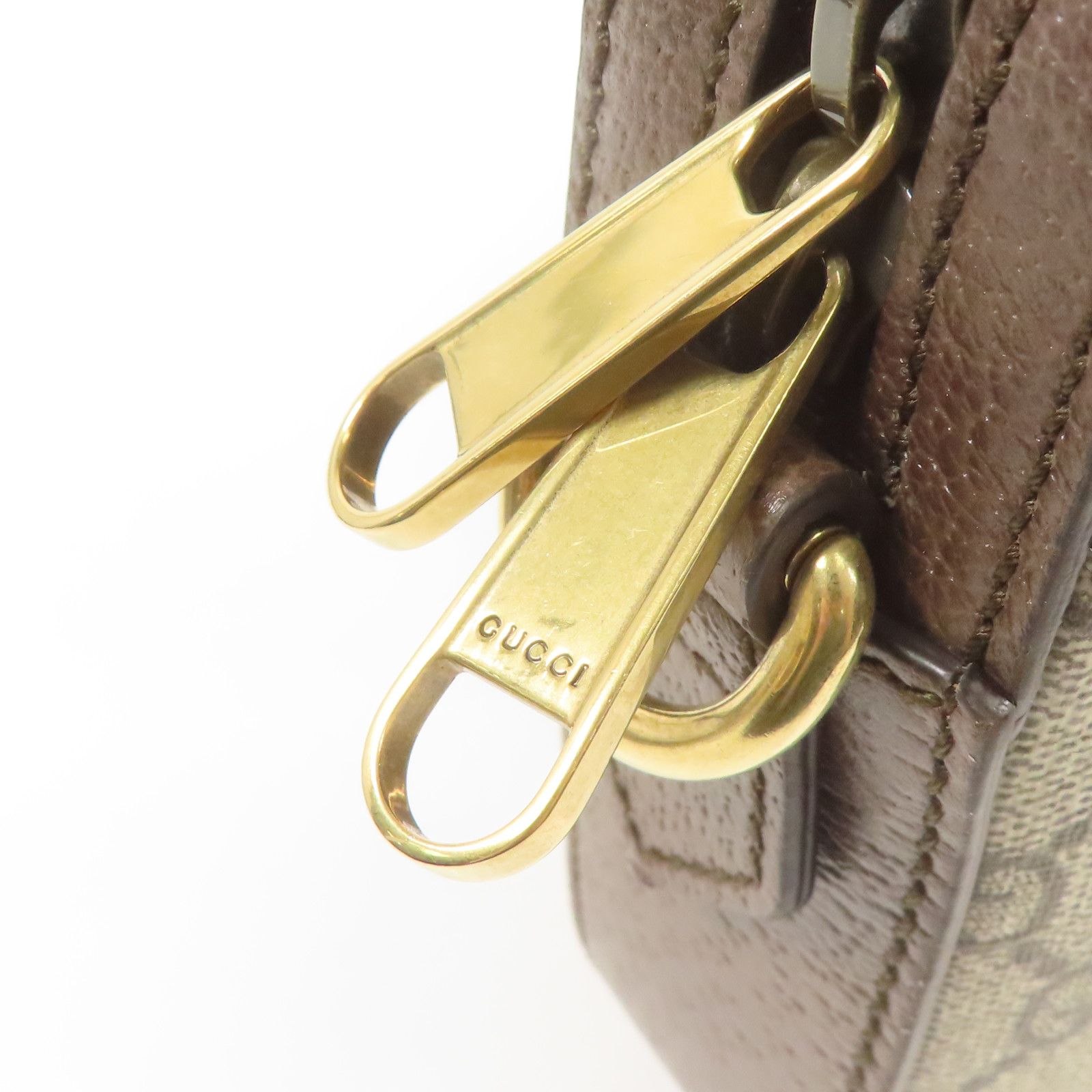 Gucci Painted Canvas Ophidia Gold Shoulder Bag Brown Gg Canvas 699439