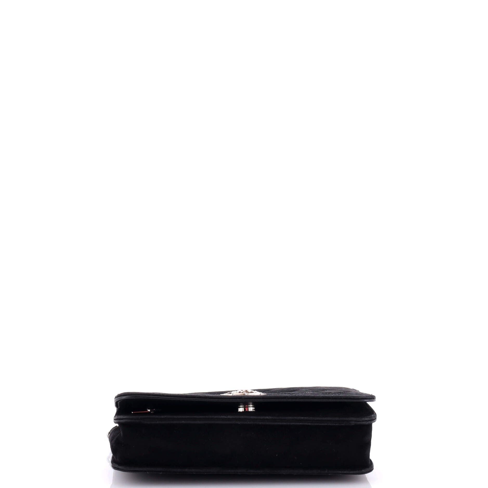 Chanel Cocostellar Wallet On Chain Quilted Suede