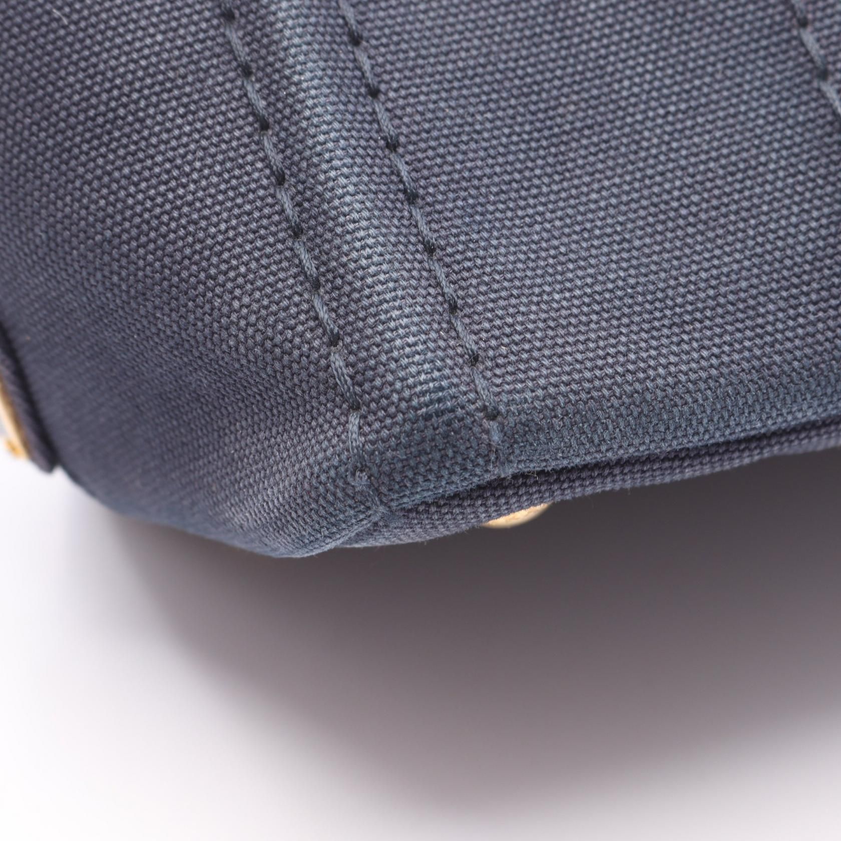 Prada Canapa Canapa Tote Bag Navy Canvas 1bg 439