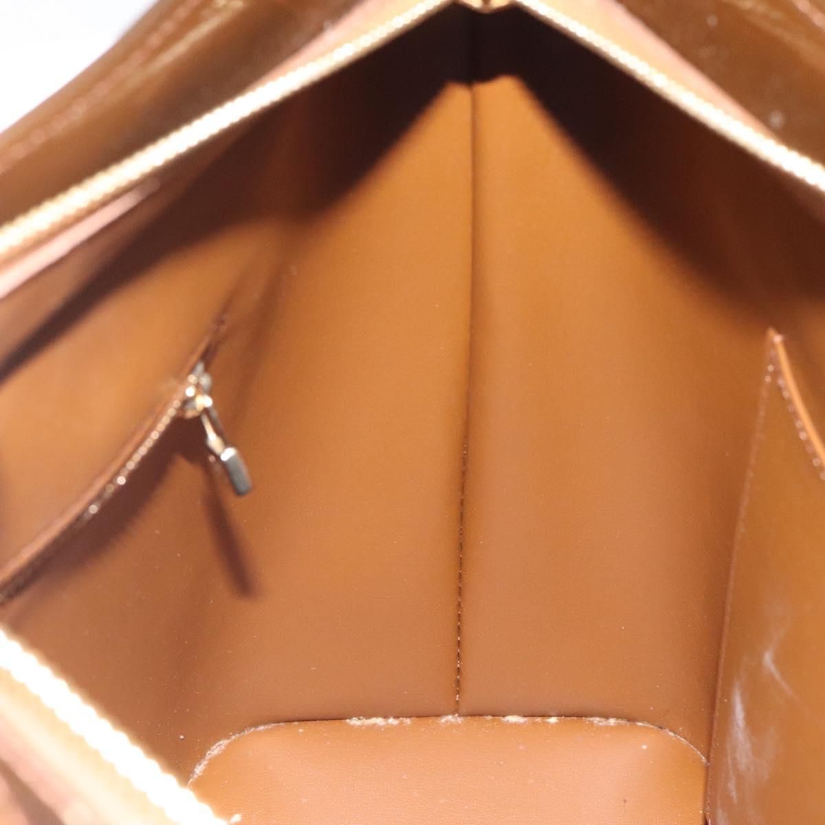 Louis Vuitton Vernis Houston Hand Bag Bronze M 91122 Lv Auth