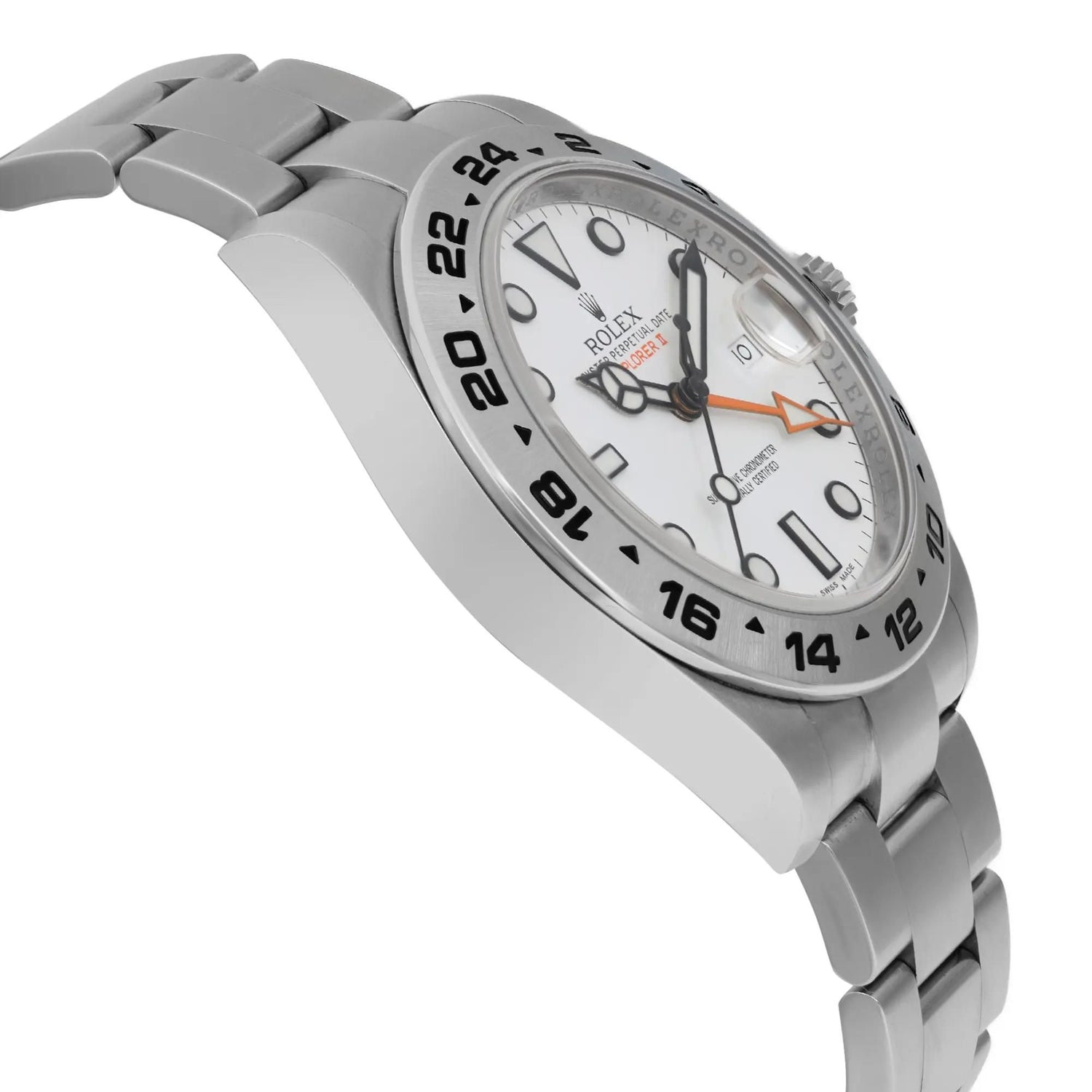 Rolex Explorer II GMT Stainless Steel White Dial Automatic Men&