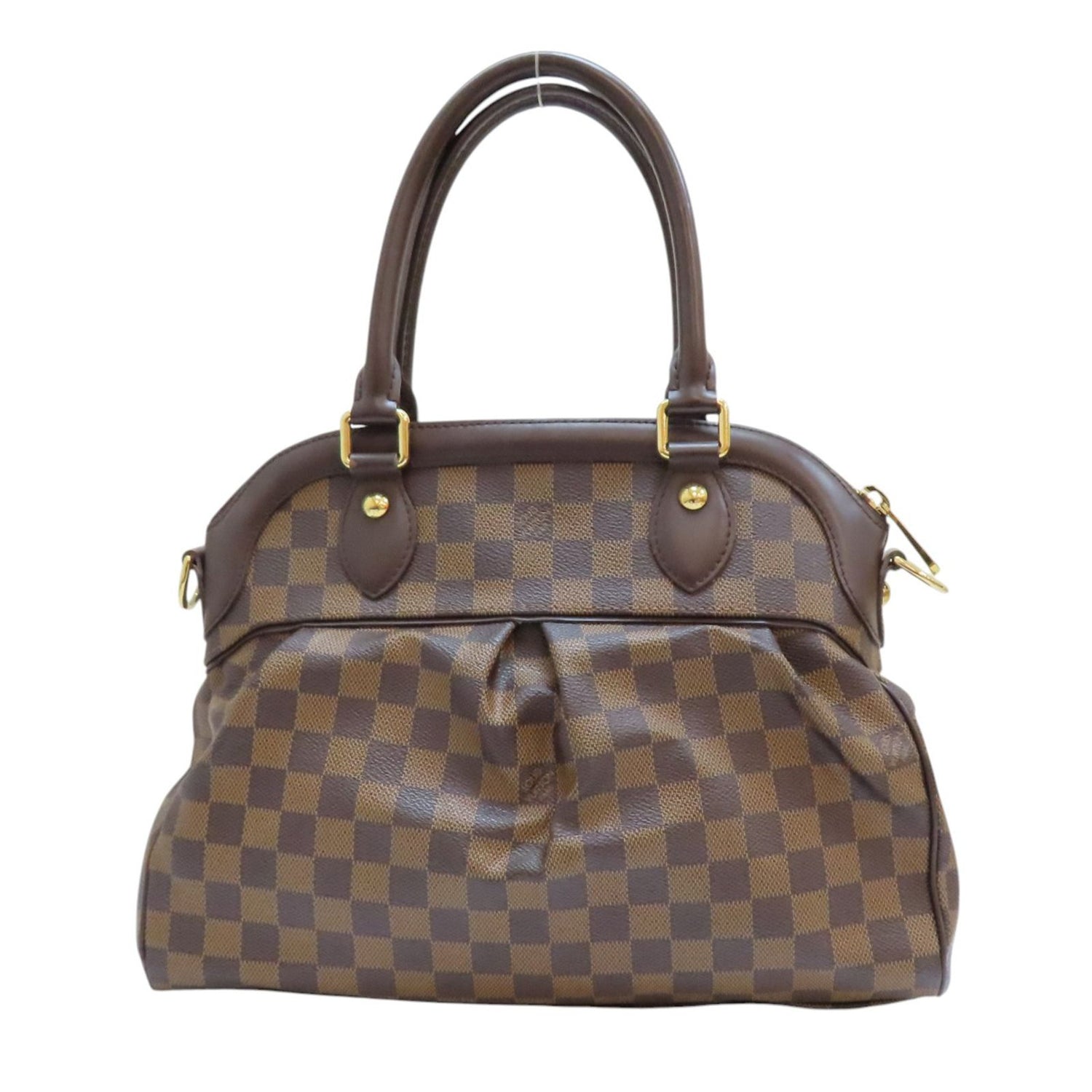 Louis Vuitton Trevi Pm Shoulder Handbag Damier Ebene Brown N 51977