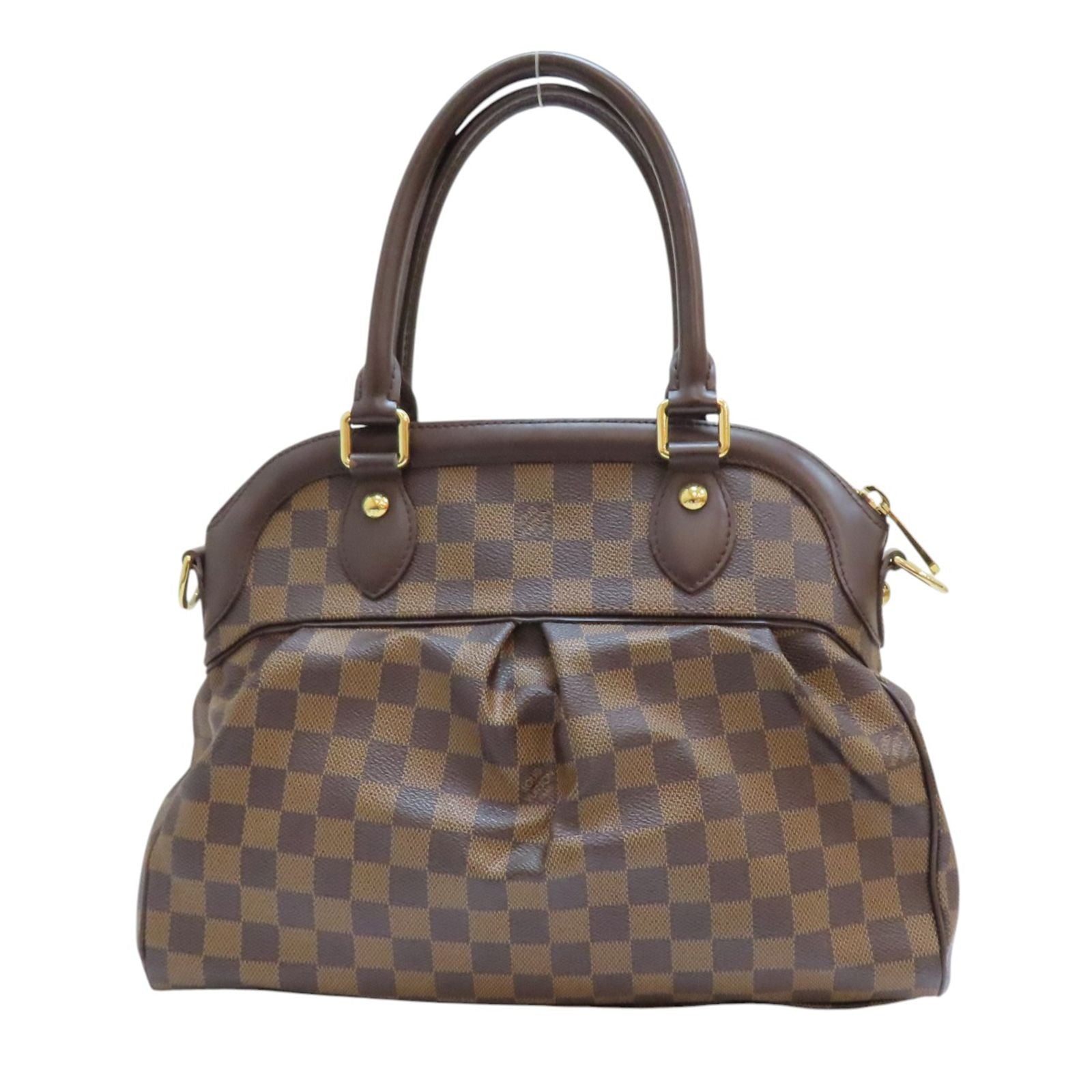 Louis Vuitton Trevi Pm Shoulder Handbag Damier Ebene Brown N 51977