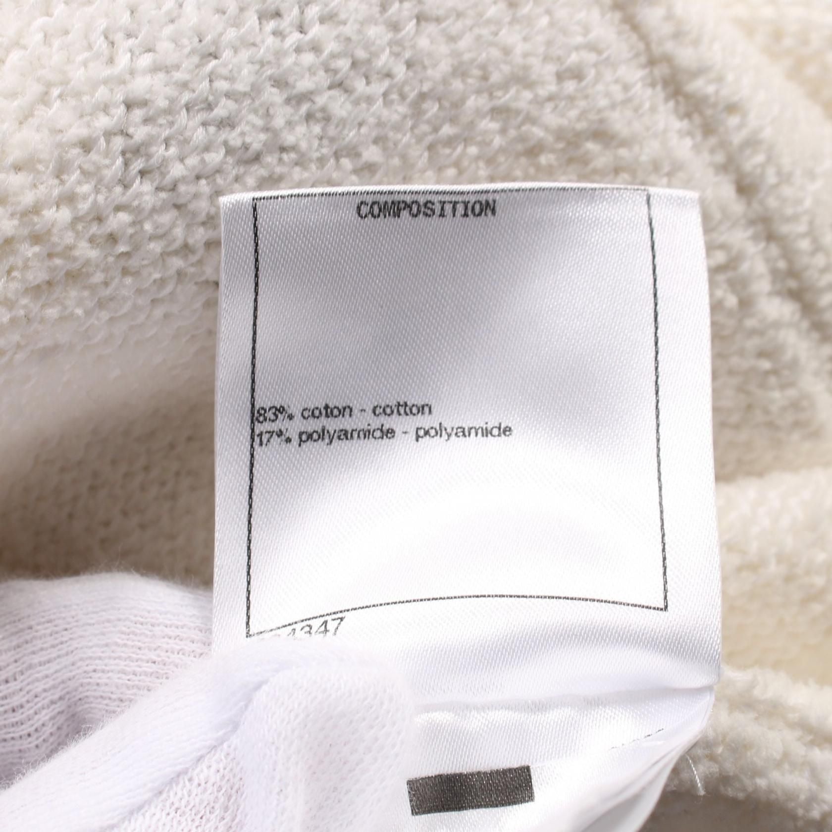 Chanel White Black Coco Mark Button Pile Dress Cotton P 60463k 46062