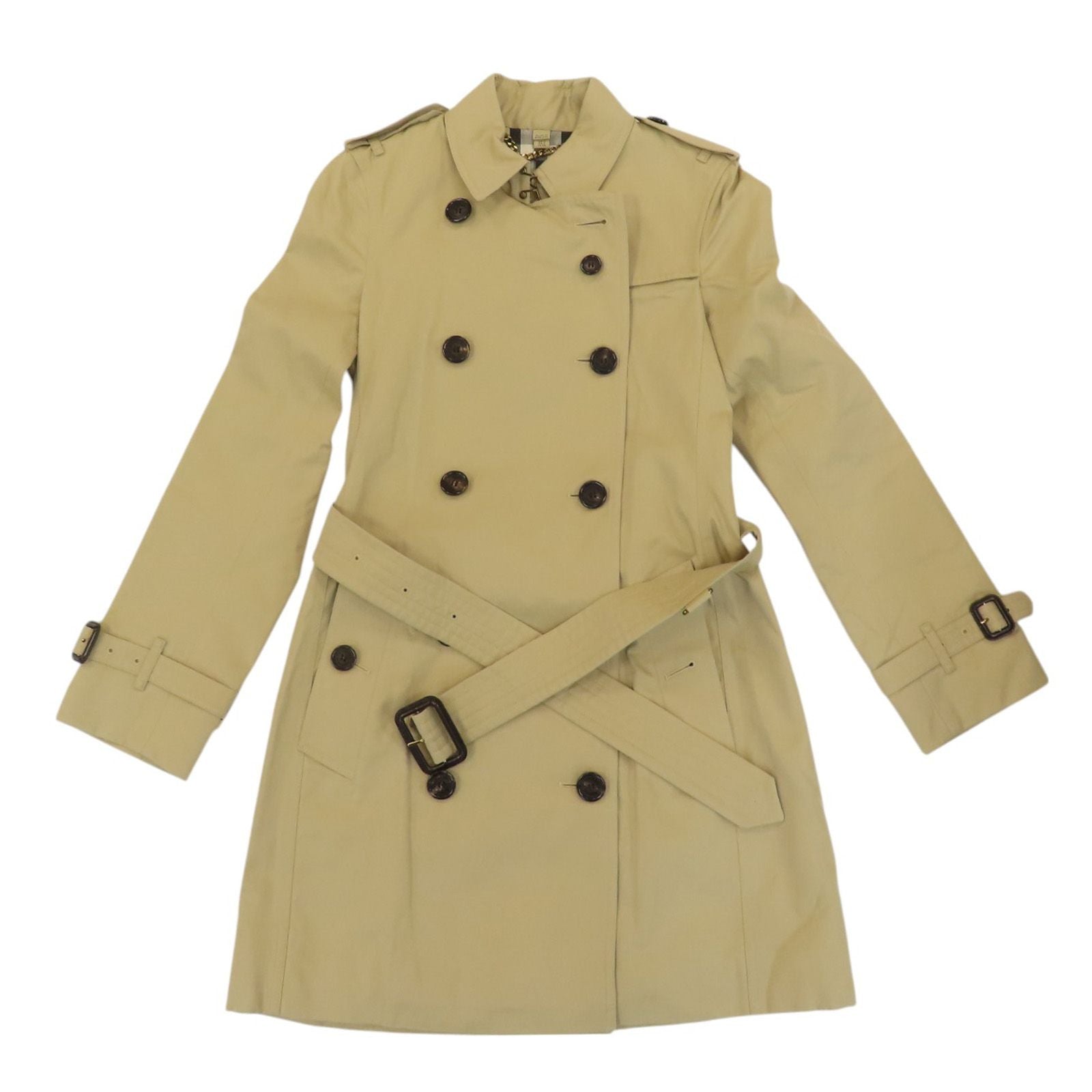 Burberry Windbreaker Coat Cotton Khaki 34