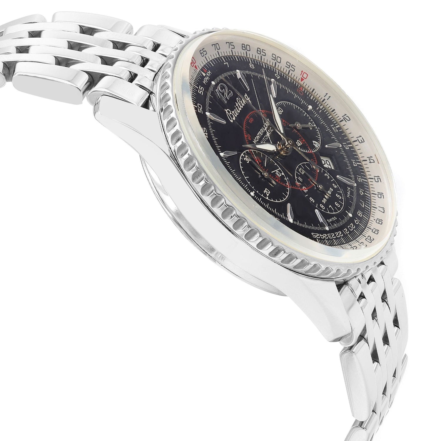 Breitling Navitimer Montbrilliant 38mm Steel Black Dial Mens Watch A41330