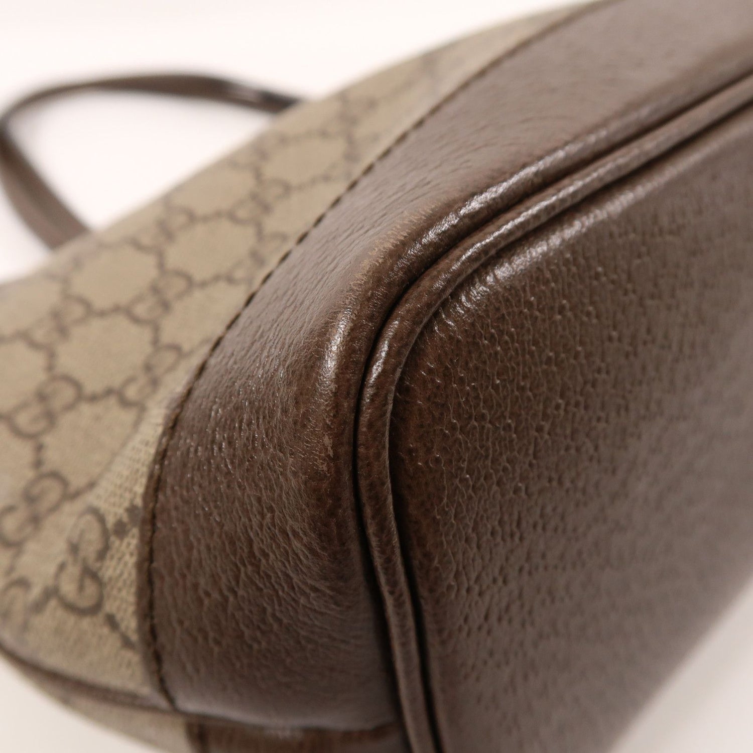 Gucci Coated Canvas Tote Bag Shoulder Bag Brown Pvc Coated Canvas 726762