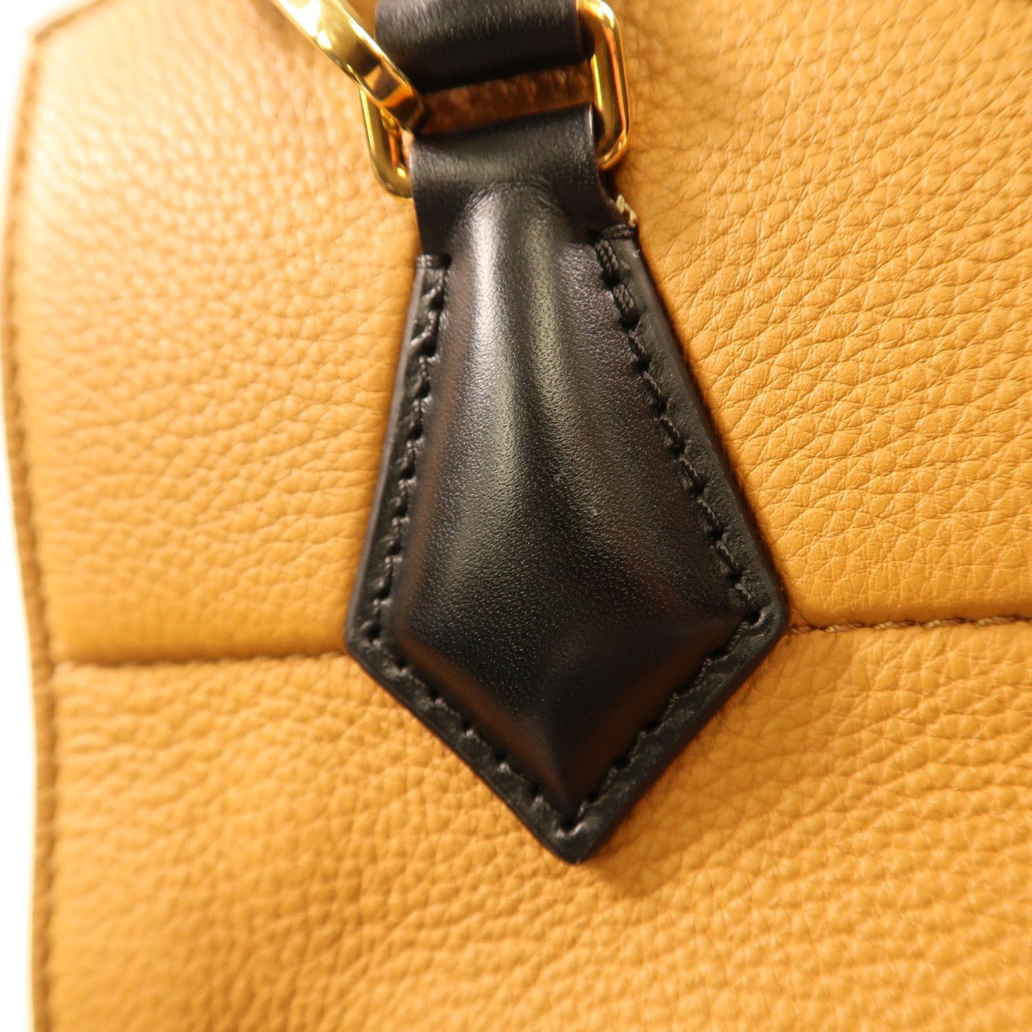Louis Vuitton Cowhide Leather Studs Bicolor Hand-turn Shoulder Bag Beige Black Beige/black 2way Shoulder Bag M 51654