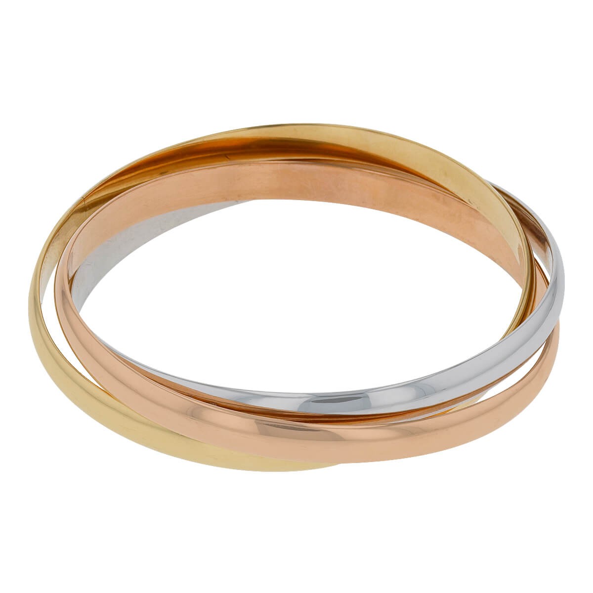 Three tone gold bracelet