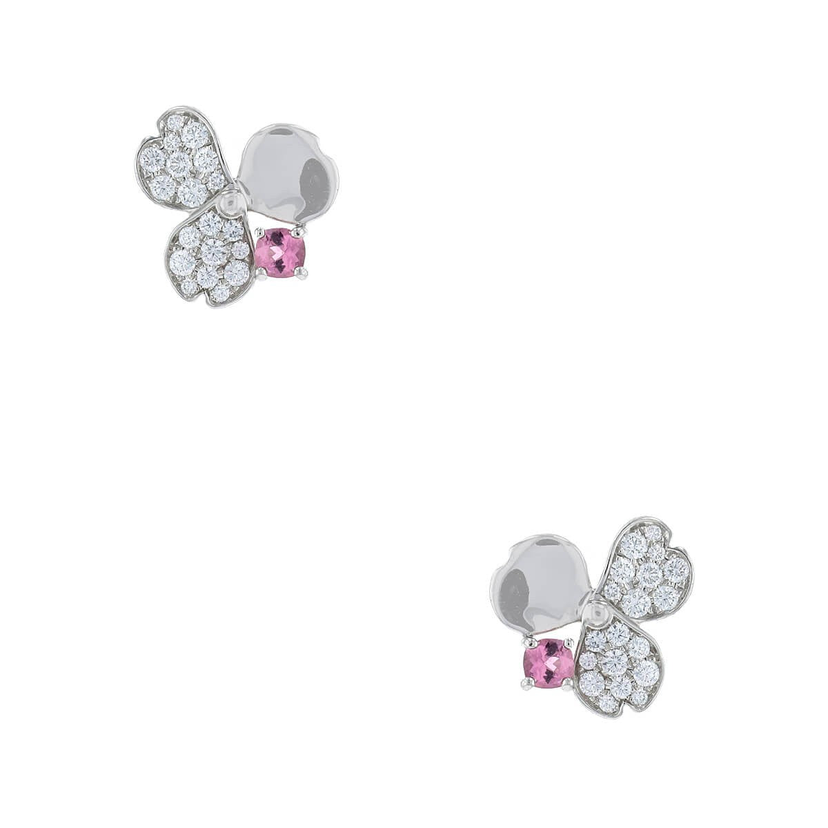Tiffany & Co. Paper Flower pink tourmaline, diamonds and platinum earrings