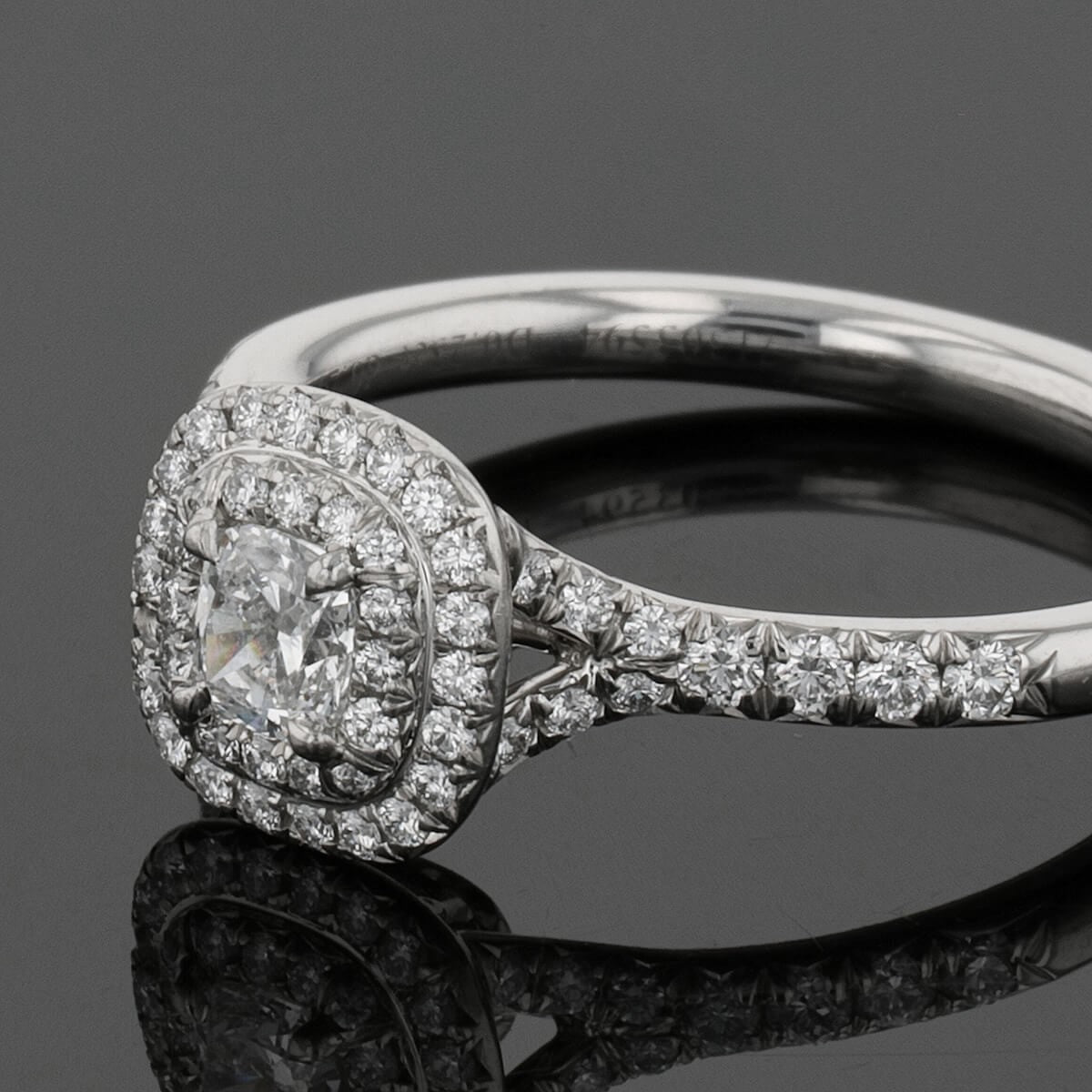 Tiffany & Co. Soleste diamonds and platinum ring