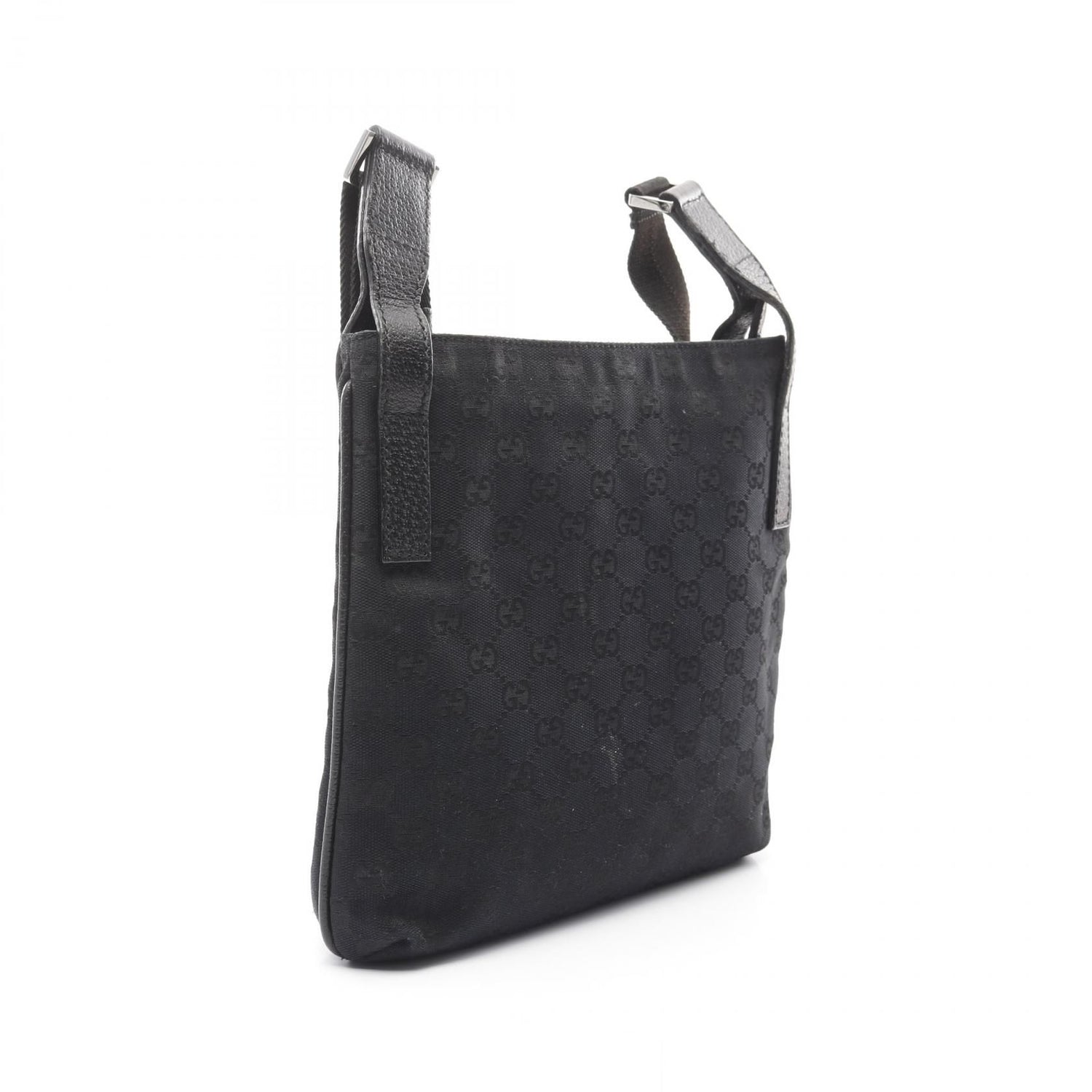 Gucci Gg Canvas Shoulder Bag Black Canvas 122793