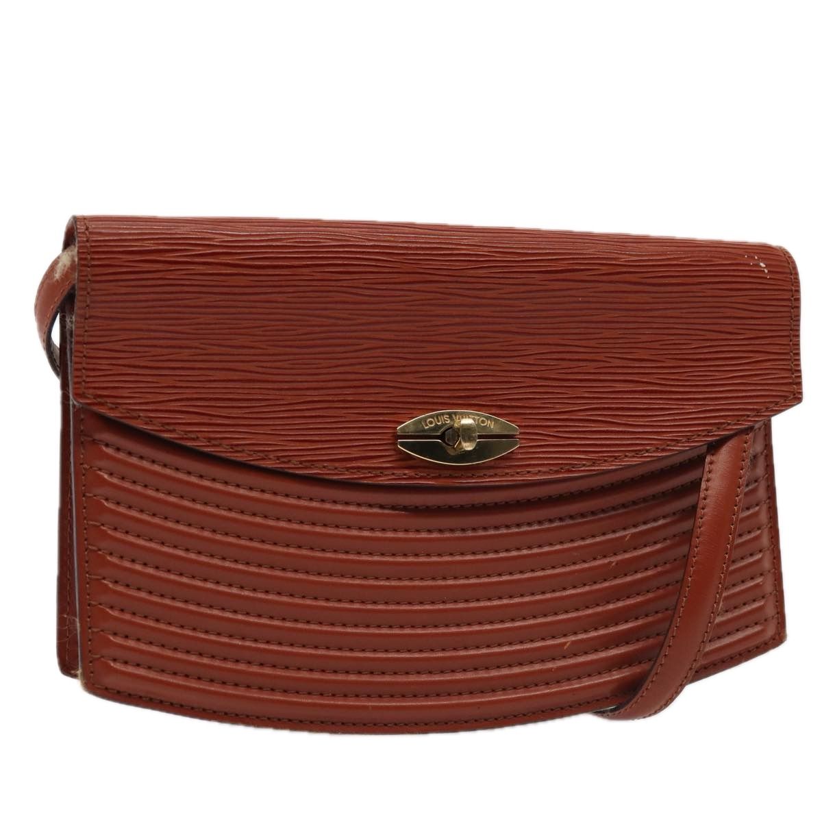 Louis Vuitton Epi Prebourg Shoulder Bag Brown M 52563 Lv Auth
