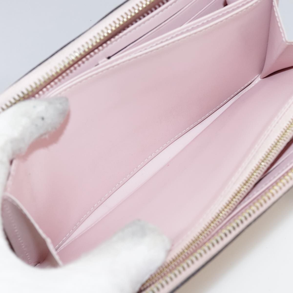 Louis Vuitton Vernis Zippy Wallet Rose Valerine M 93522 Lv Auth