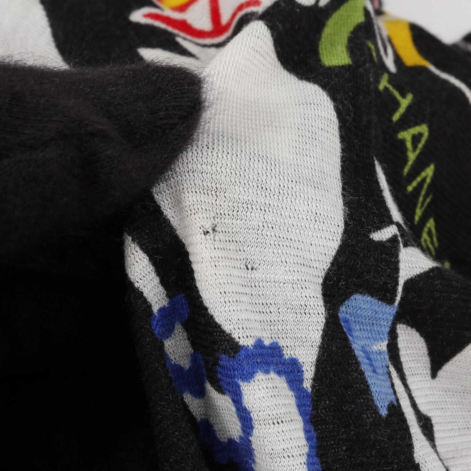 Chanel Black Multicolor Coco Mark Camelia Dress Cotton P 30594