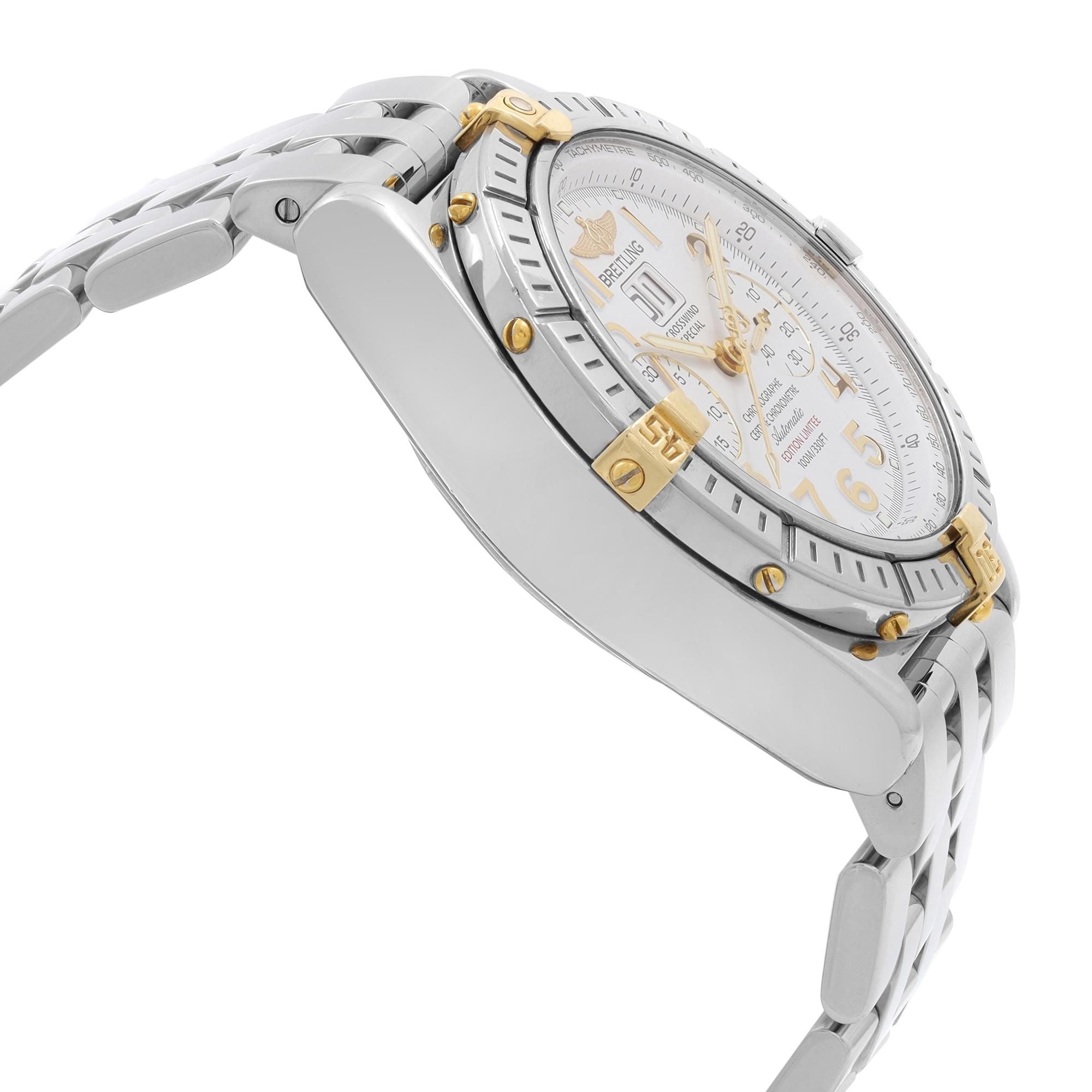 Breitling Crosswind 44mm Limited Steel White Dial Automatic Watch B44356