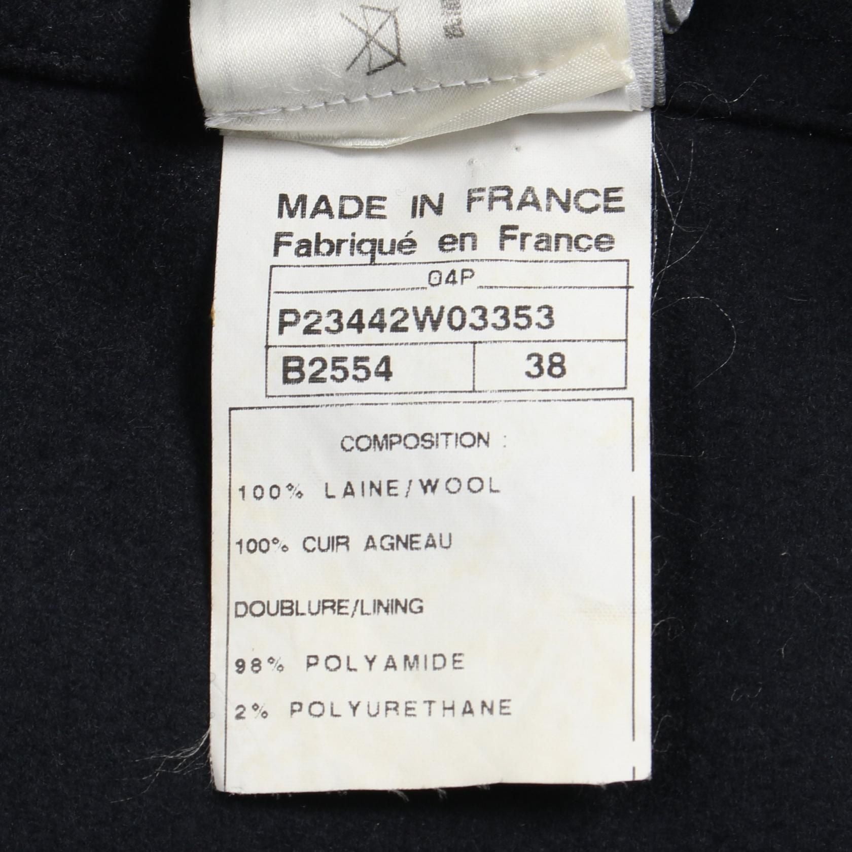 Chanel Black Navy Red Sports Line Coco Mark Stajan Wool Lambskin P 23442