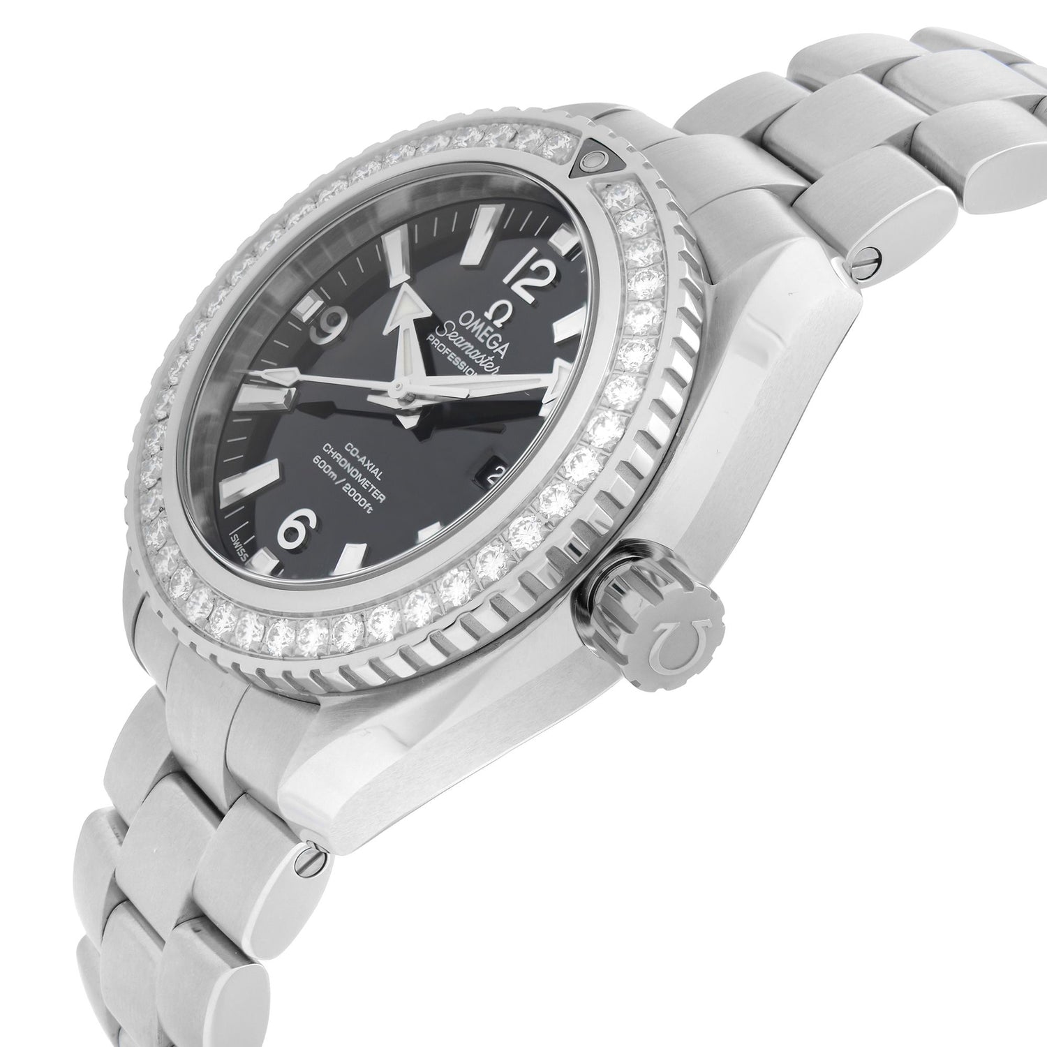 Omega Seamaster Planet Ocean Steel Diamonds Ladies Watch 232.15.38.20.01.001
