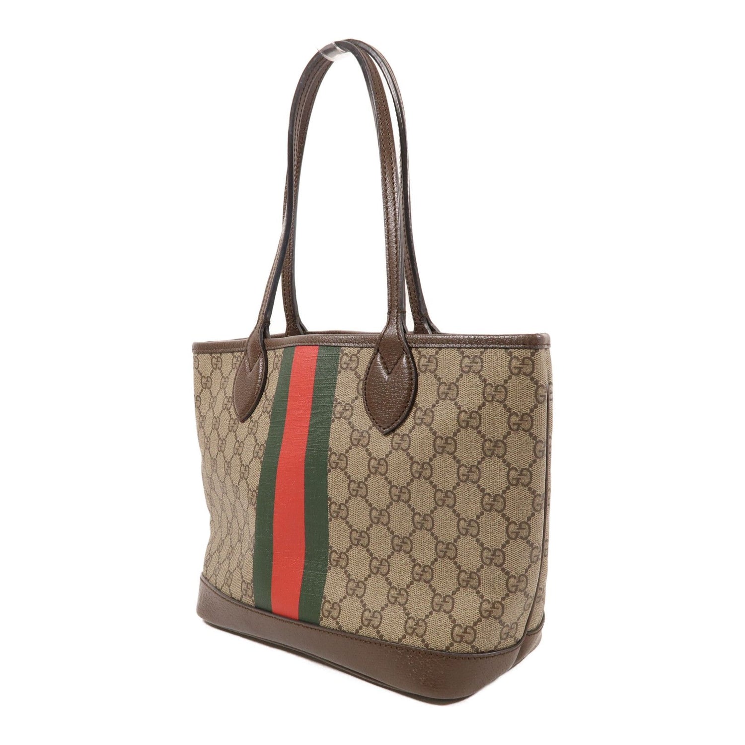 Gucci Coated Canvas Tote Bag Shoulder Bag Brown Pvc Coated Canvas 726762