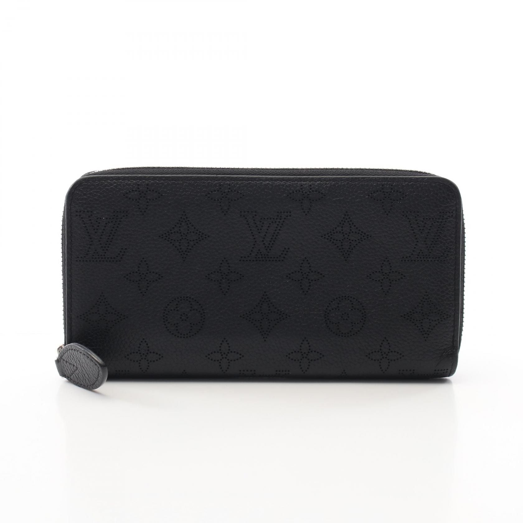 Louis Vuitton Zippy Wallet Black Around Long Wallet M 61867