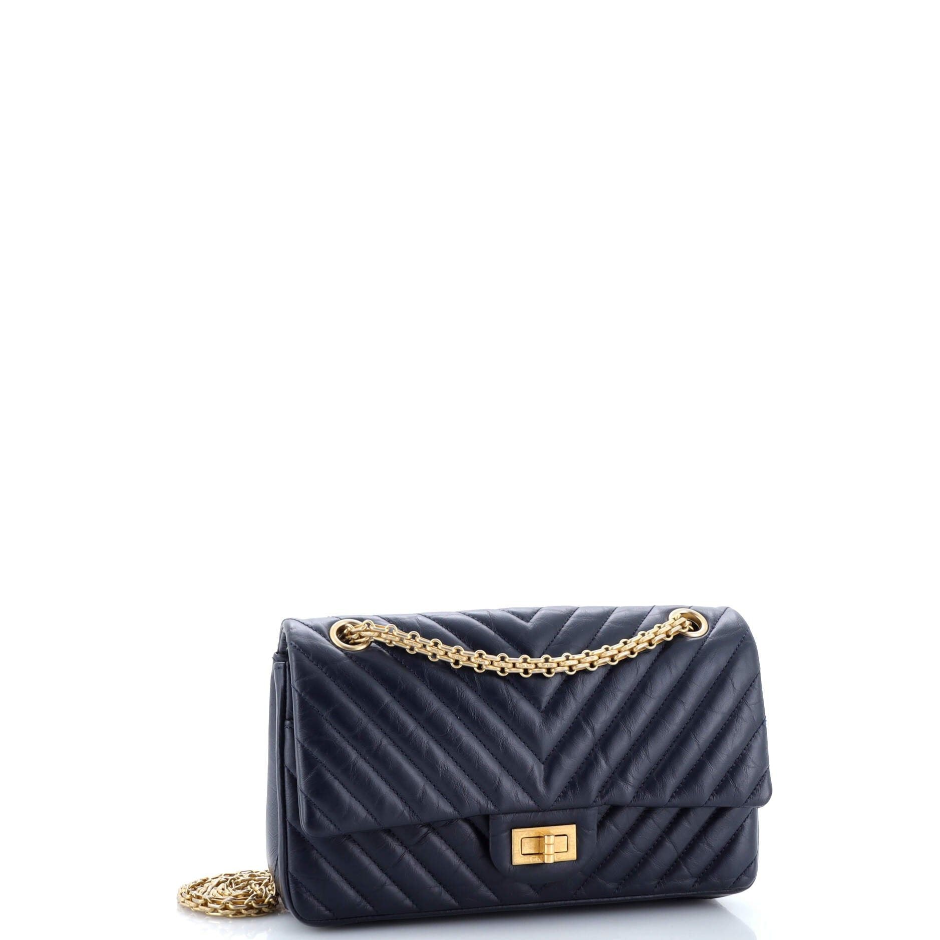 Chanel Reissue 2.55 Flap Bag Chevron Aged Calfskin 225